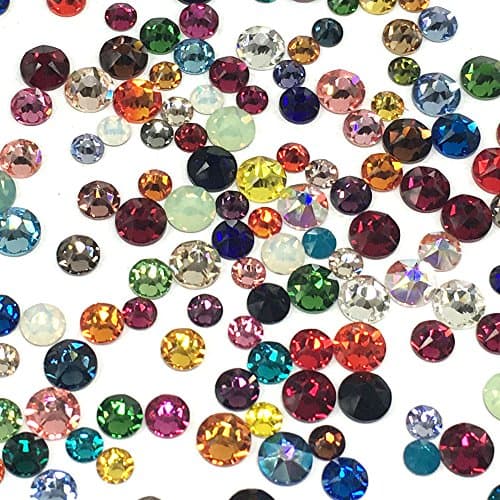 Swarovski Crystal Assorted Mix Colors Flatbacks ss12 ss16 ss20 No Hotfix Round Rhinestones for Jewelry Making