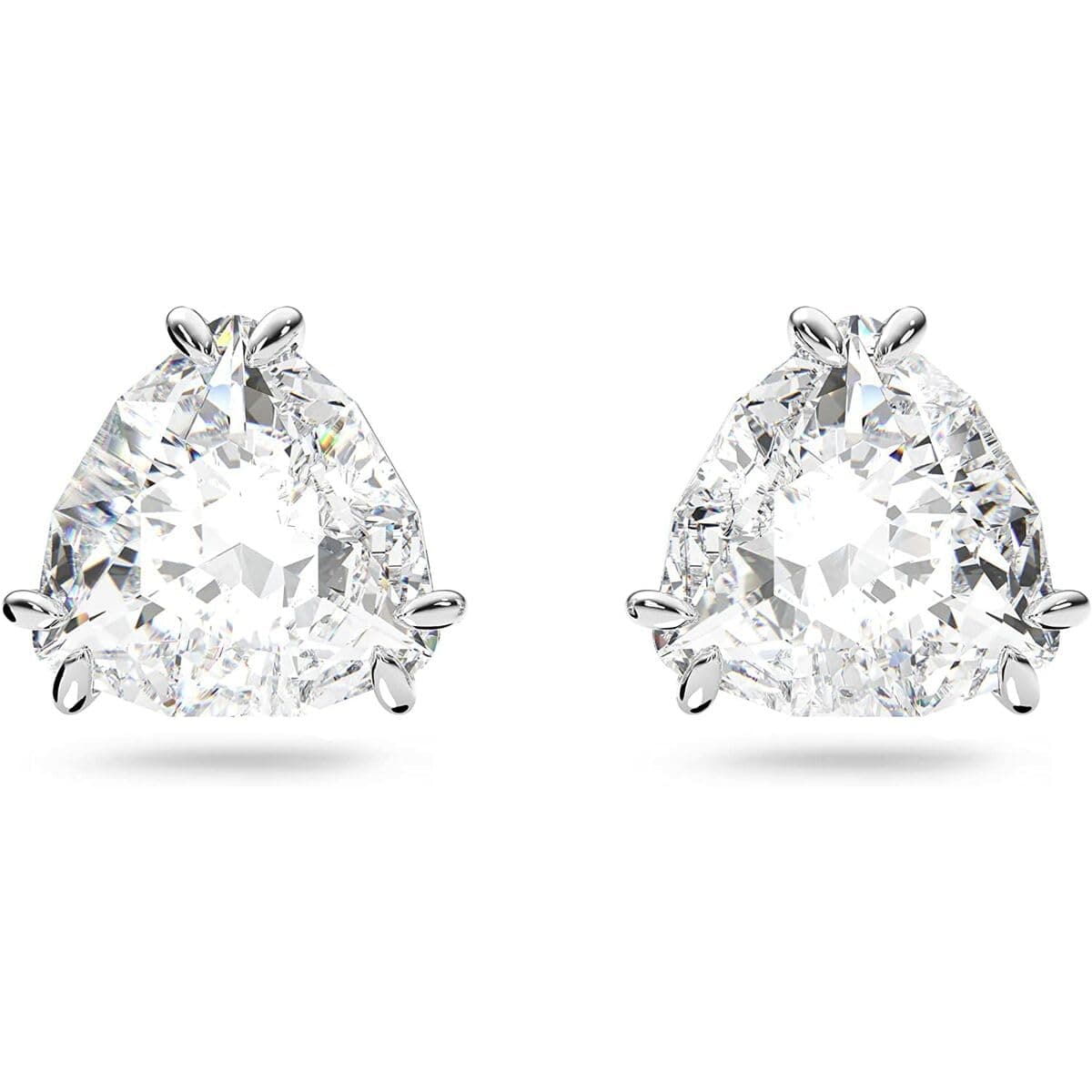 Swarovski Millenia Stud Earrings Trilliant Cut Crystal White Rhodium Finish Perfect for Special Occasions")}