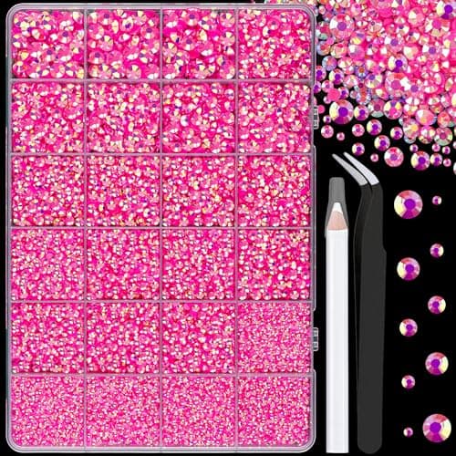 25000 Pcs Silver Clear Flatback Rhinestones for DIY Crafts
| Bedazzling Crystal with 3 Pcs 10ml B7000 Jewelry Glue for