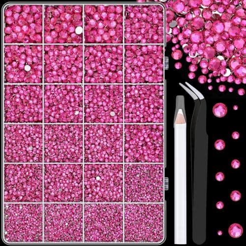 25000 Pcs Silver Clear Flatback Rhinestones for DIY Crafts
| Bedazzling Crystal with 3 Pcs 10ml B7000 Jewelry Glue for
