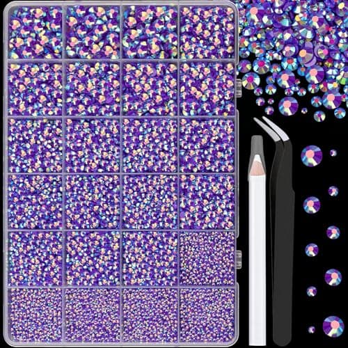 25000 Pcs Silver Clear Flatback Rhinestones for DIY Crafts
| Bedazzling Crystal with 3 Pcs 10ml B7000 Jewelry Glue for