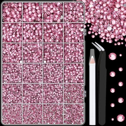 25000 Pcs Silver Clear Flatback Rhinestones for DIY Crafts
| Bedazzling Crystal with 3 Pcs 10ml B7000 Jewelry Glue for