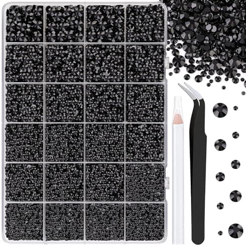 25000 Pcs Silver Clear Flatback Rhinestones for DIY Crafts
| Bedazzling Crystal with 3 Pcs 10ml B7000 Jewelry Glue for