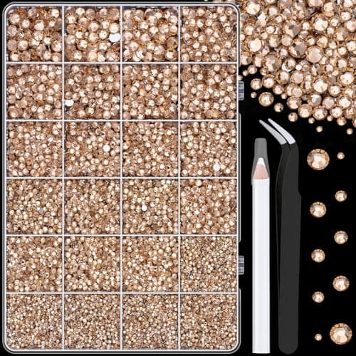 25000 Pcs Silver Clear Flatback Rhinestones for DIY Crafts
| Bedazzling Crystal with 3 Pcs 10ml B7000 Jewelry Glue for