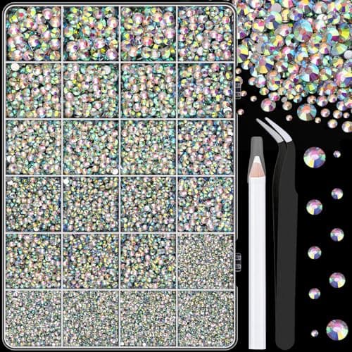 25000 Pcs Silver Clear Flatback Rhinestones for DIY Crafts
| Bedazzling Crystal with 3 Pcs 10ml B7000 Jewelry Glue for