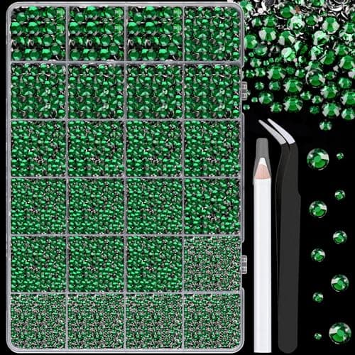 25000 Pcs Silver Clear Flatback Rhinestones for DIY Crafts
| Bedazzling Crystal with 3 Pcs 10ml B7000 Jewelry Glue for