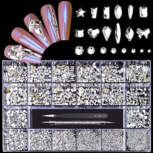 600 Crystal AB Diamonds + 2500 Flat Rhinestones Mix for DIY Crafts
| 3D Ornament Flat Back Rhinestone Crystals Set for