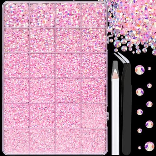 25000 Pcs Silver Clear Flatback Rhinestones for DIY Crafts
| Bedazzling Crystal with 3 Pcs 10ml B7000 Jewelry Glue for