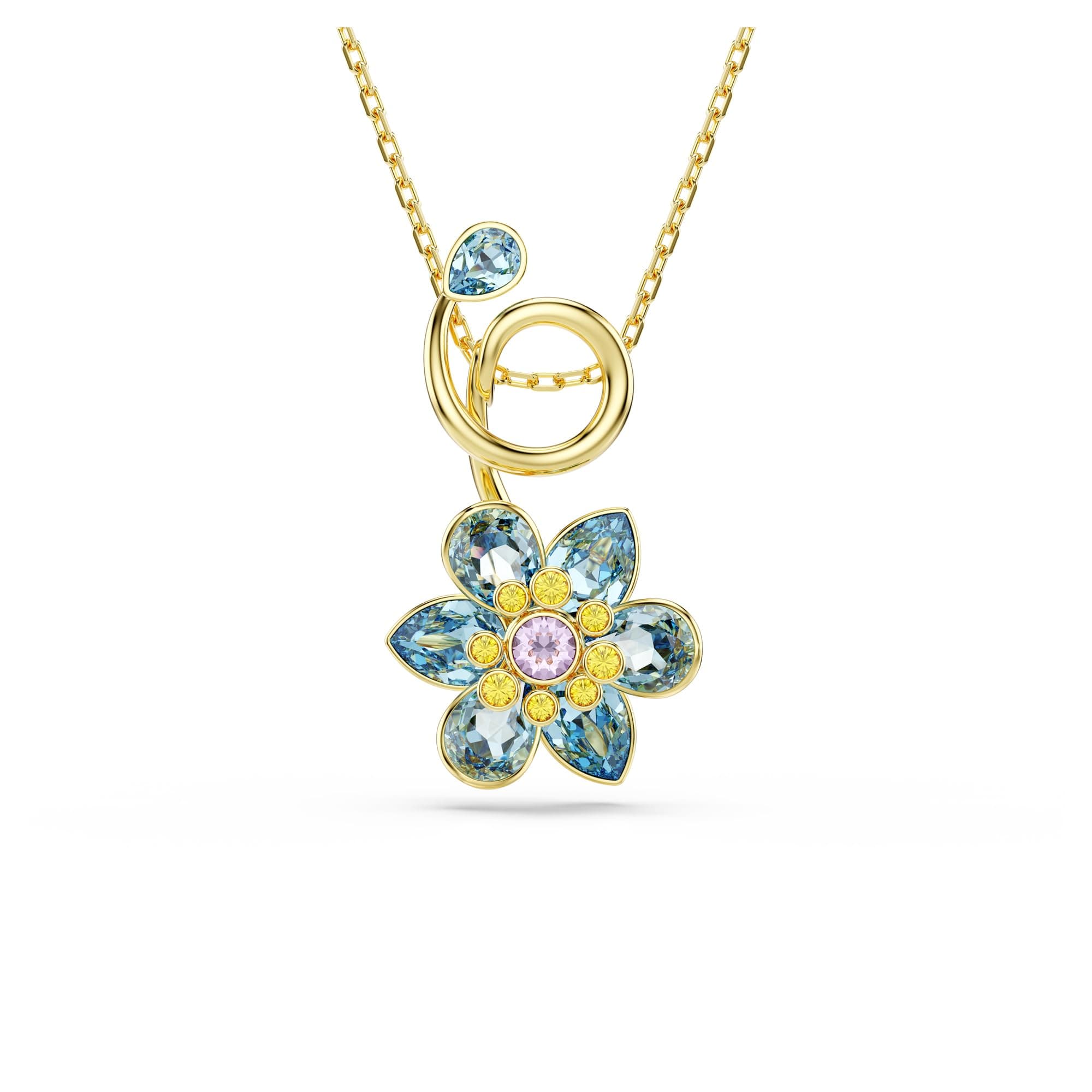 Swarovski Idyllia Blue Flower Pendant, Gold-Tone Finish for Women
| Swarovski Idyllia Blue Mixed Cuts Flower Pendant, G