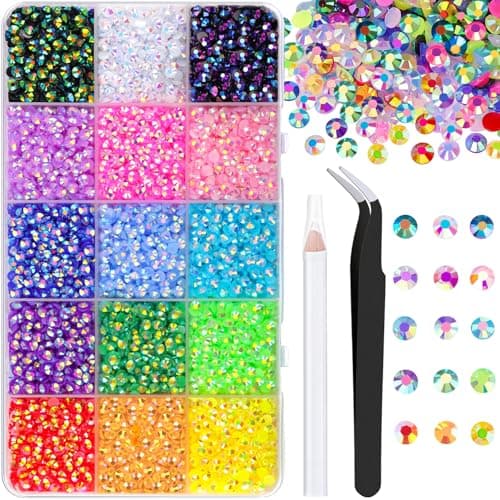 18000 Pcs Resin Jelly Rhinestones for Crafting Multicolor 3mm Flatback Rainbow Gems DIY Jewelry
| 3Pcs 10ml B7000 Jewel