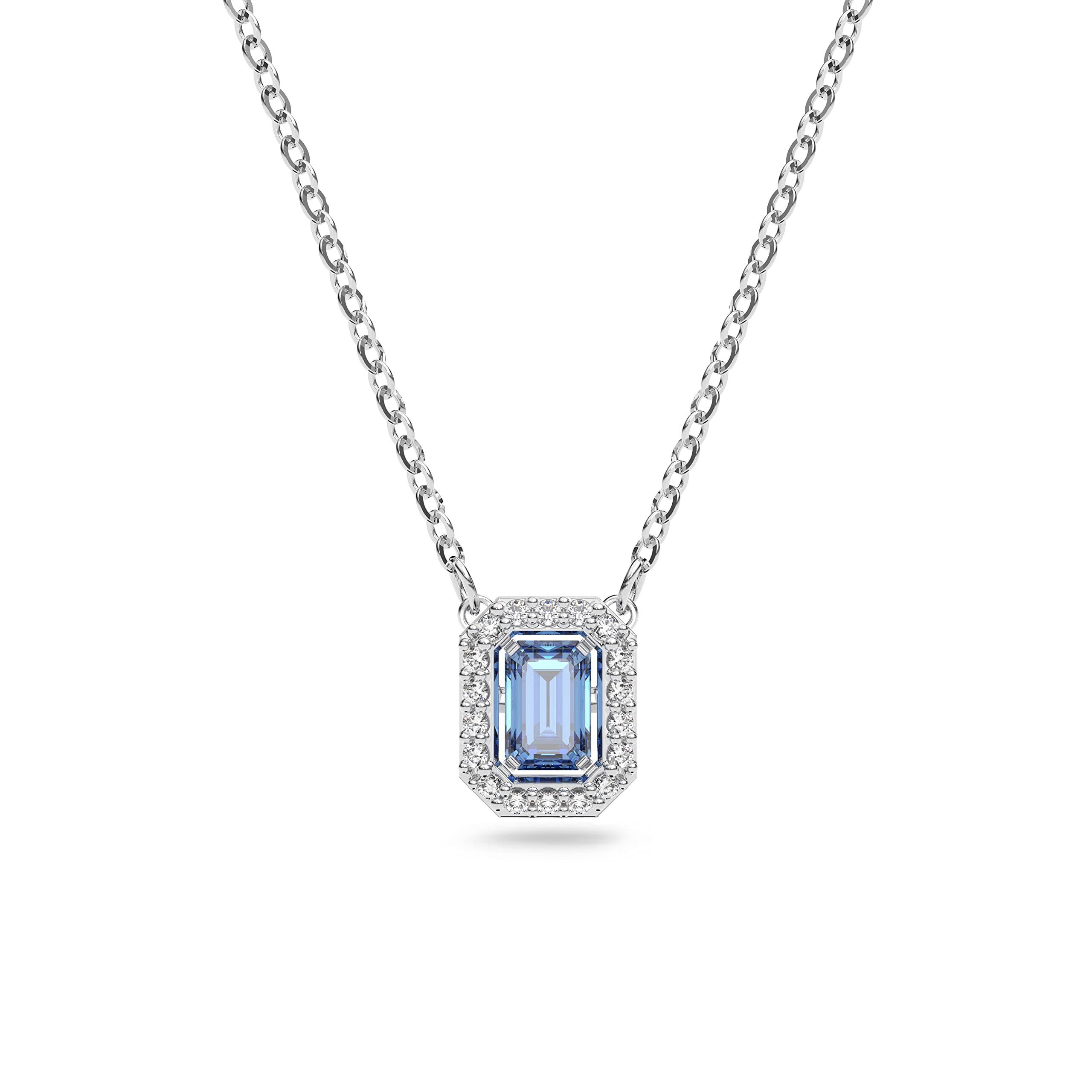 Swarovski Millenia Blue Octagon Cut Zirconia Necklace for Women, Evening Events, Sparkling Glittering Design
| Swarovsk