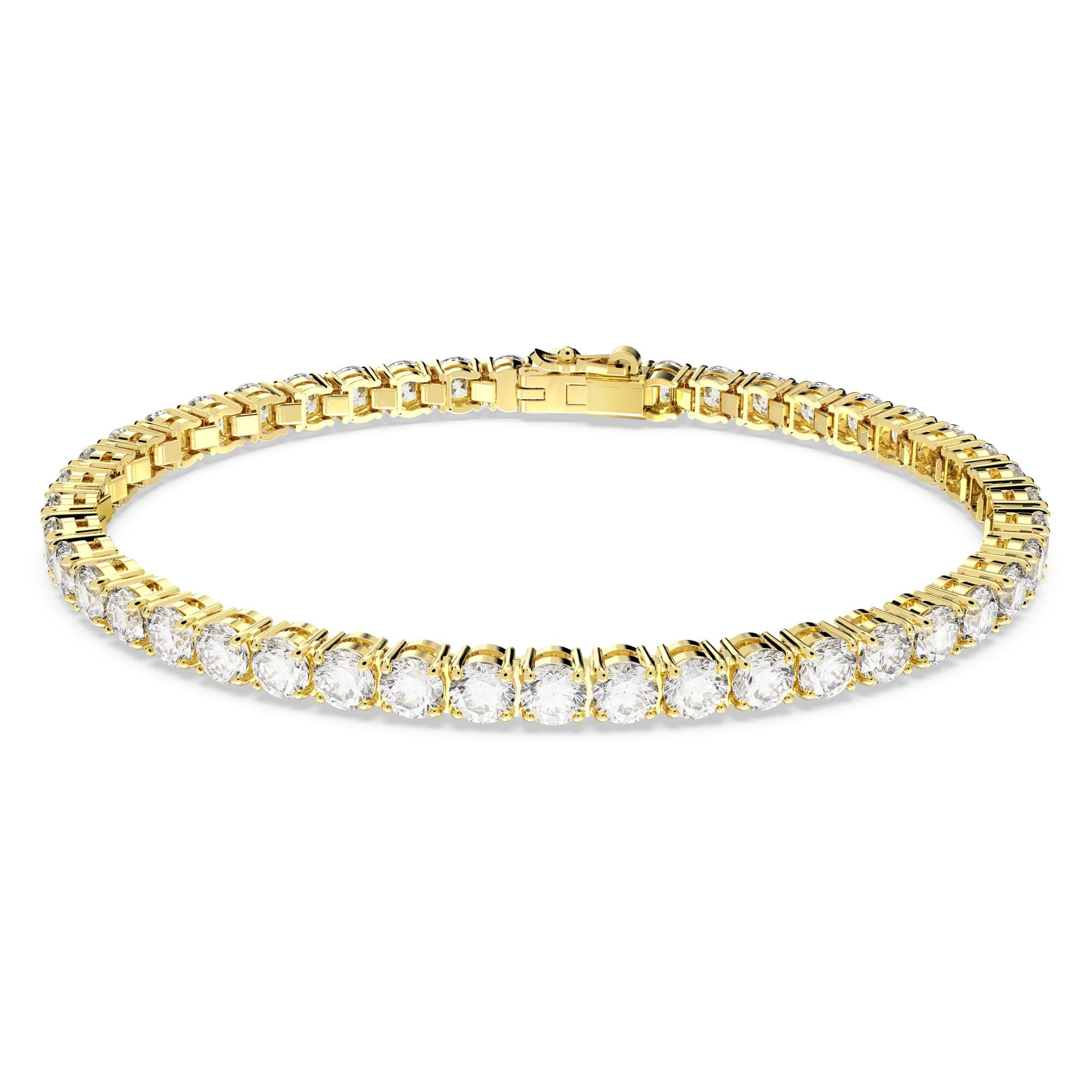 Swarovski Matrix Tennis Bracelet, Round Cut, Clear, Gold-Tone Finished for Women
| Swarovski Matrix Tennis Bracelet, Ro