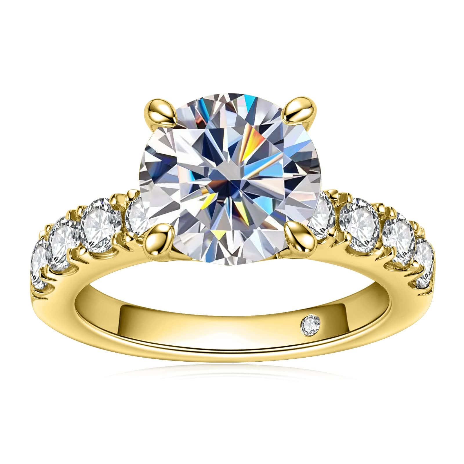 AnuClub Moissanite Engagement Ring, Total |3cttw D Color Round/Oval/Asscher Cut, Elegant Gift for Women