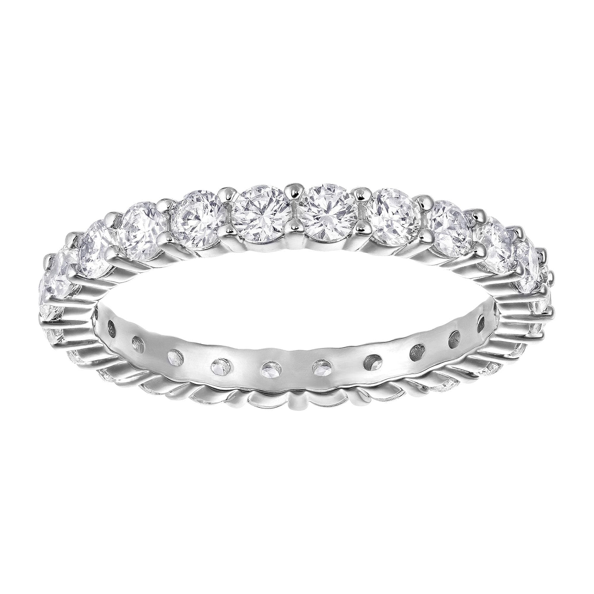 Swarovski Crystal Extra-Large Vittore Round Ring for Women - Wedding Anniversaries and Special Occasions - Sparkling Rho