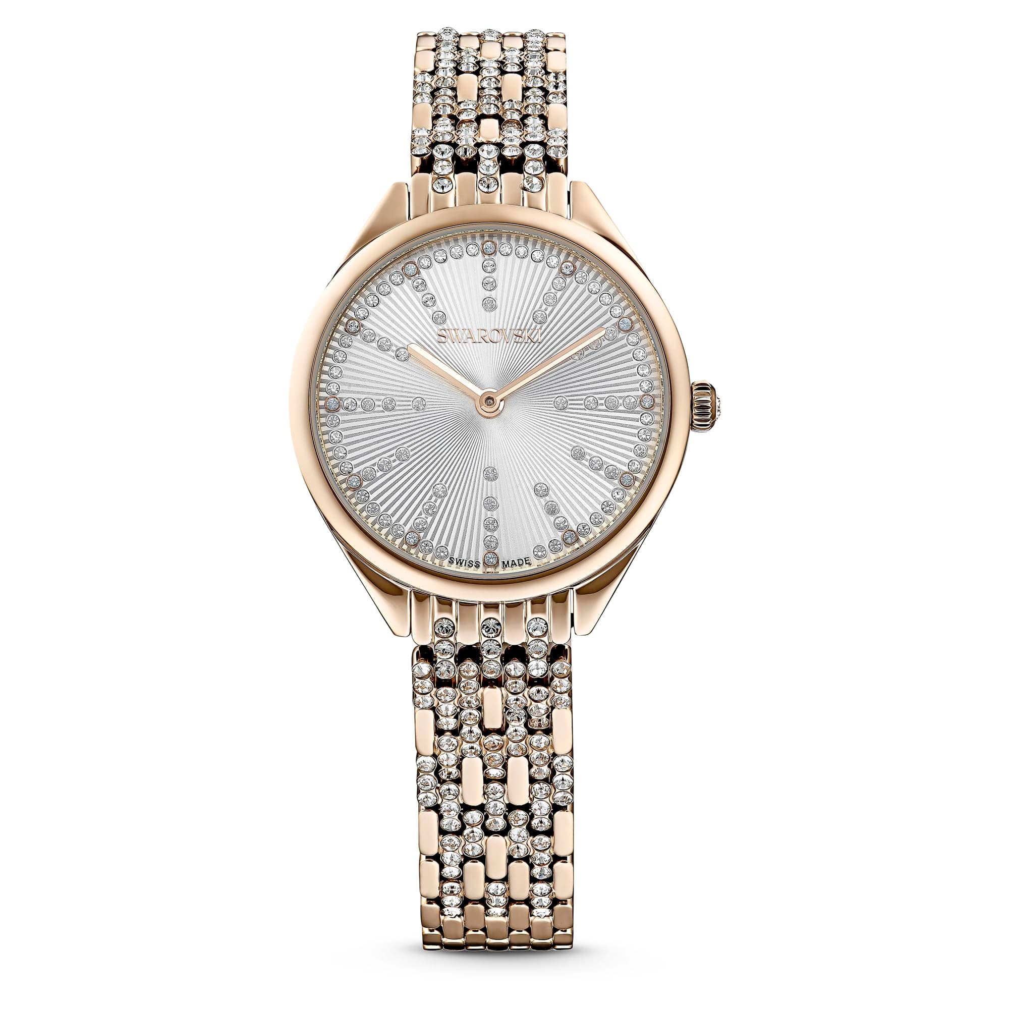 Swarovski Attract Crystal Watch Collection for Women Metal Bracelet Trendy Timepiece Stylish Jewelry