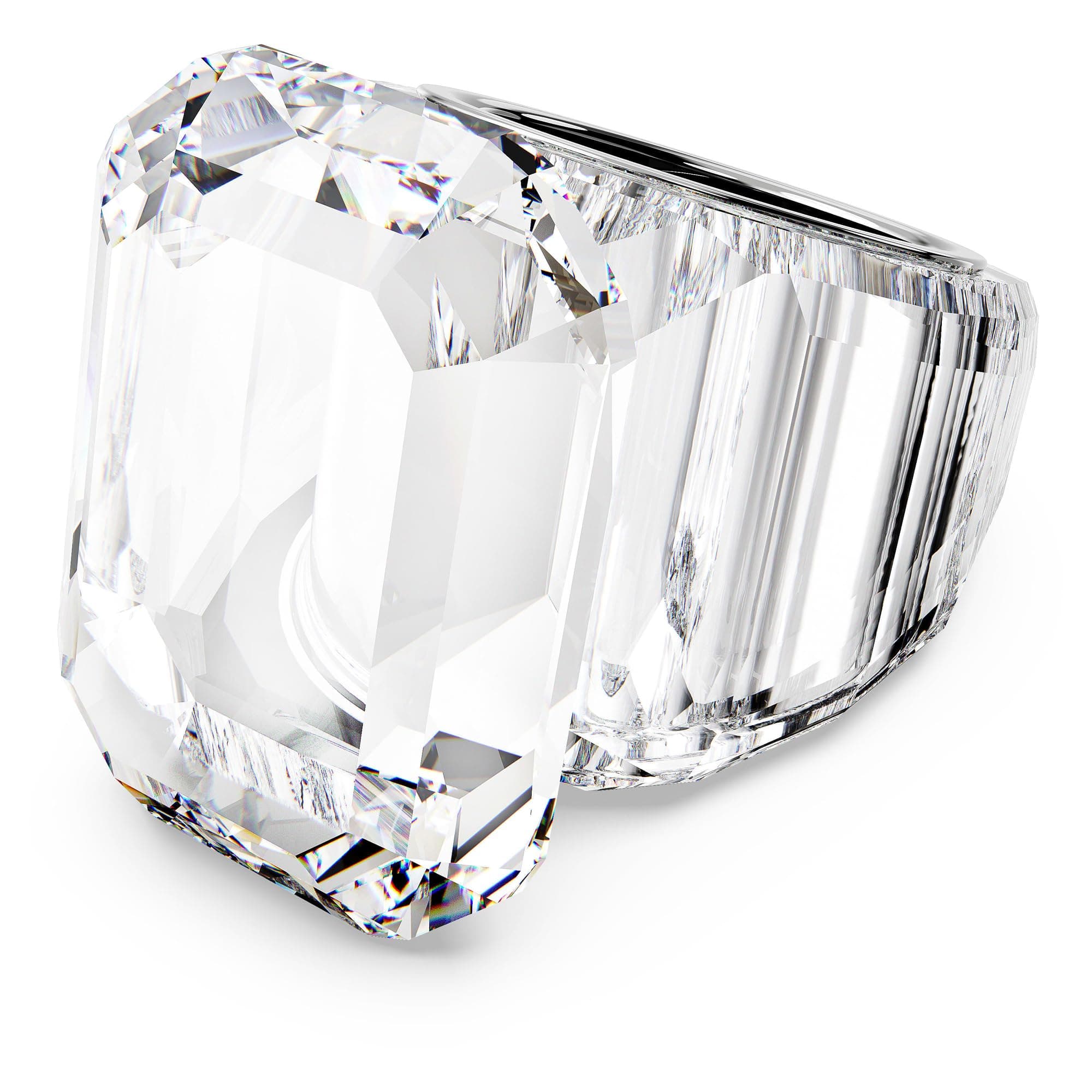 Swarovski Lucent Clear Octagon Cut Cocktail Ring Size 8 for Elegant Women Parties and Events
| Swarovski Lucent Clear O