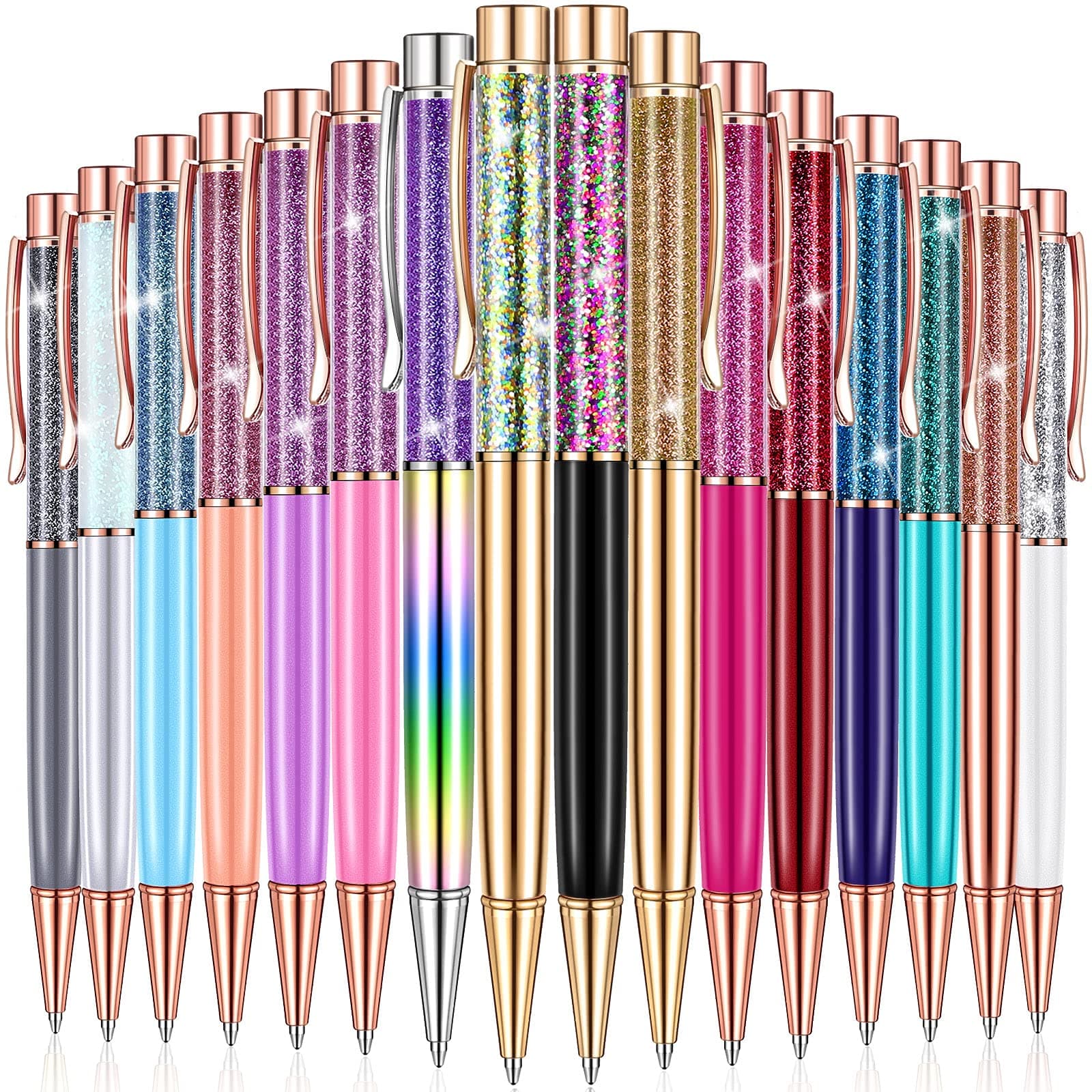 HESTYA Glitter Pens Dynamic Liquid Sand Ballpoint Pens for Office School Birthday Wedding