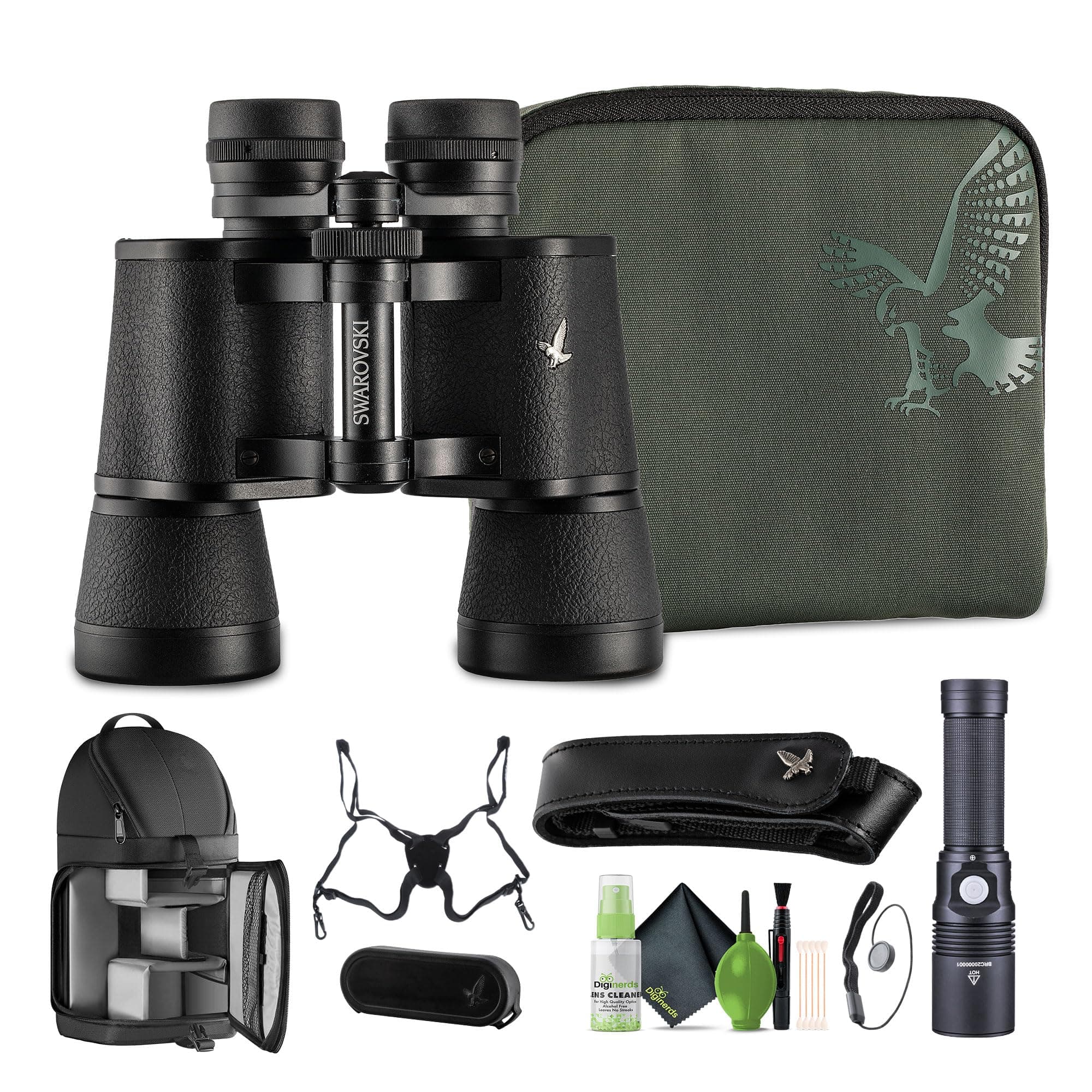 Swarovski Optik 10x40 W Habicht Binoculars (54001) for Wildlife Viewing and Travel + Accessories  
Swarovski Optik 10x40