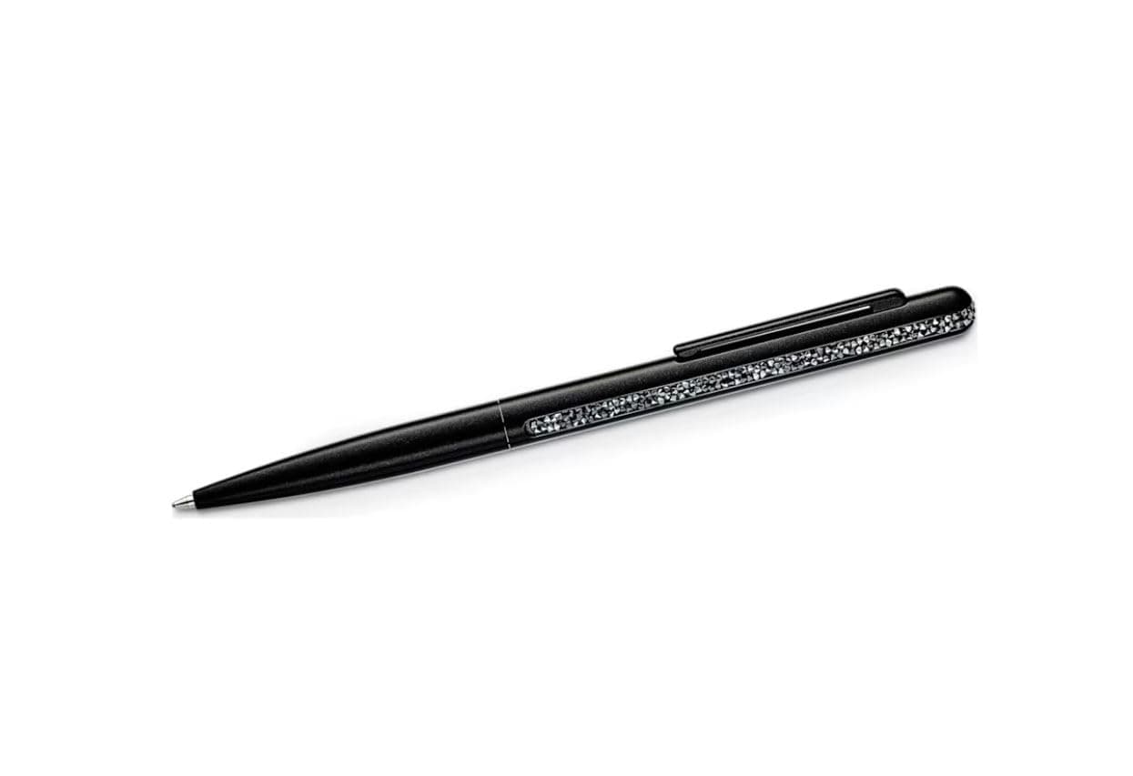 Swarovski Crystal Shimmer Ballpoint Pen for Writing Elegant Notes Office Use Highlight Unique Design Black One Size