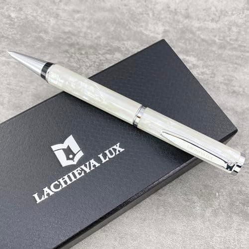 LACHIEVA LUX Stunning Handcrafted Mother of Pearl Ballpoint Pen for Men and Women