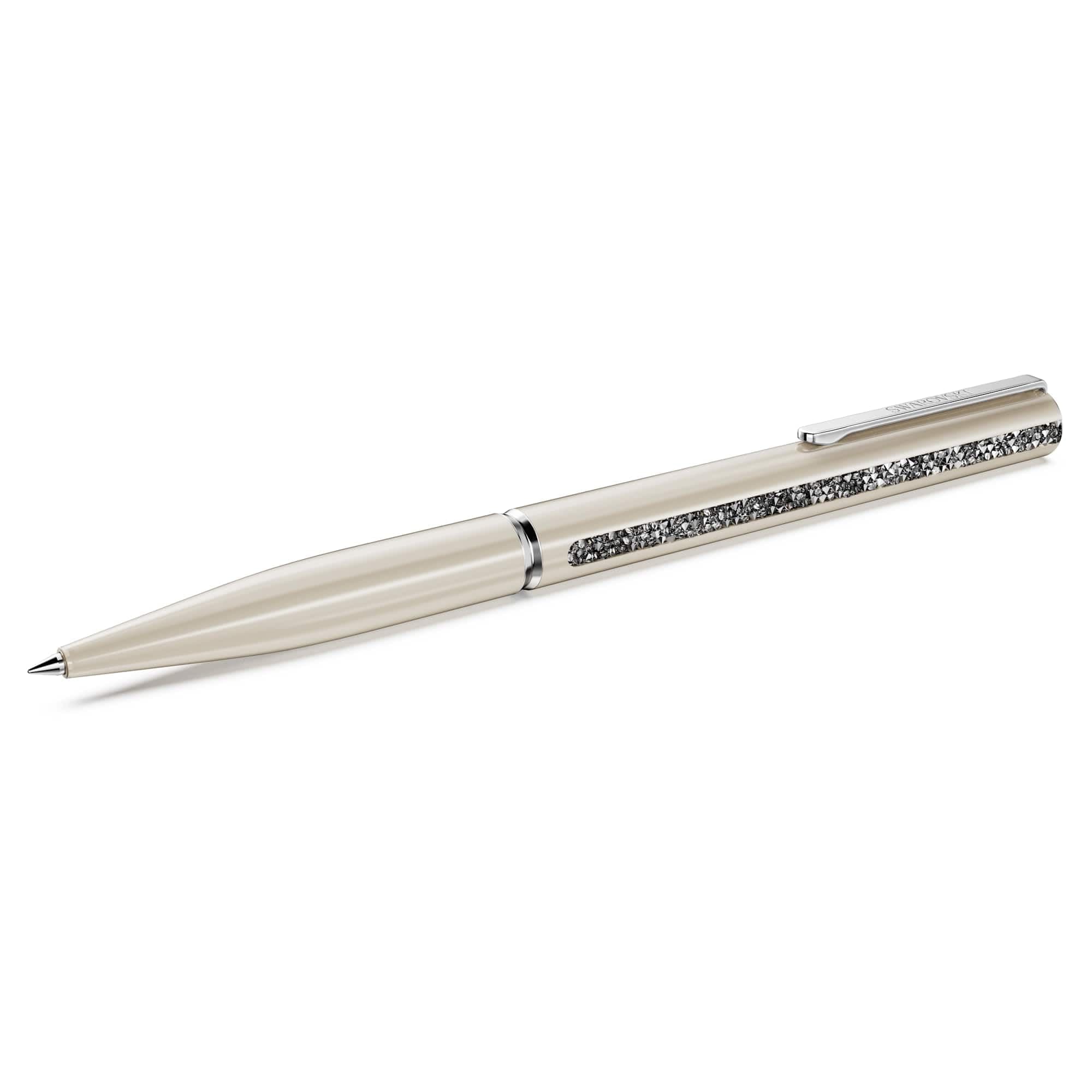 Swarovski Crystal Shimmer Glide Beige Lacquered Chrome Plated Ballpoint Pen for Fashionable Office Work
| Swarovski Cry