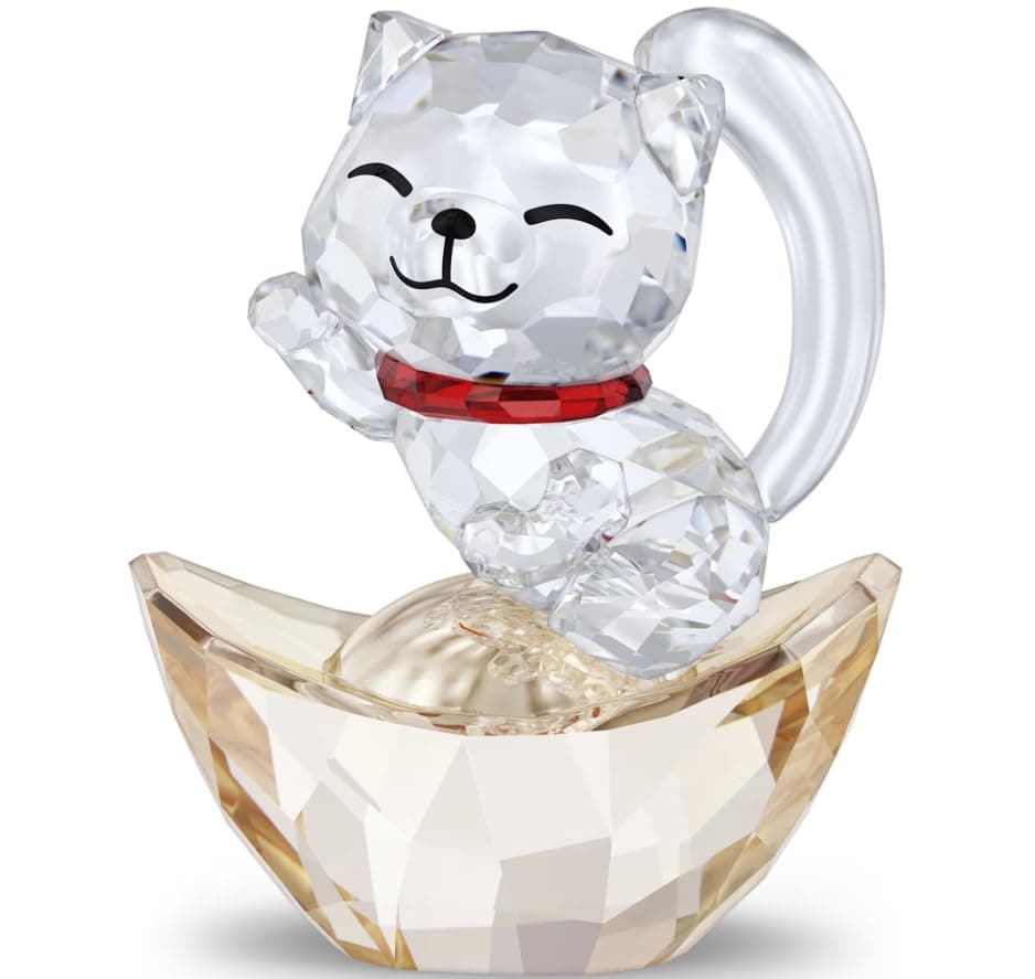 Swarovski Asian Symbols Lucky Cat Crystal Figurine for Good Fortune/Home Decor
| Swarovski Asian Symbols Lucky Cat Crys
