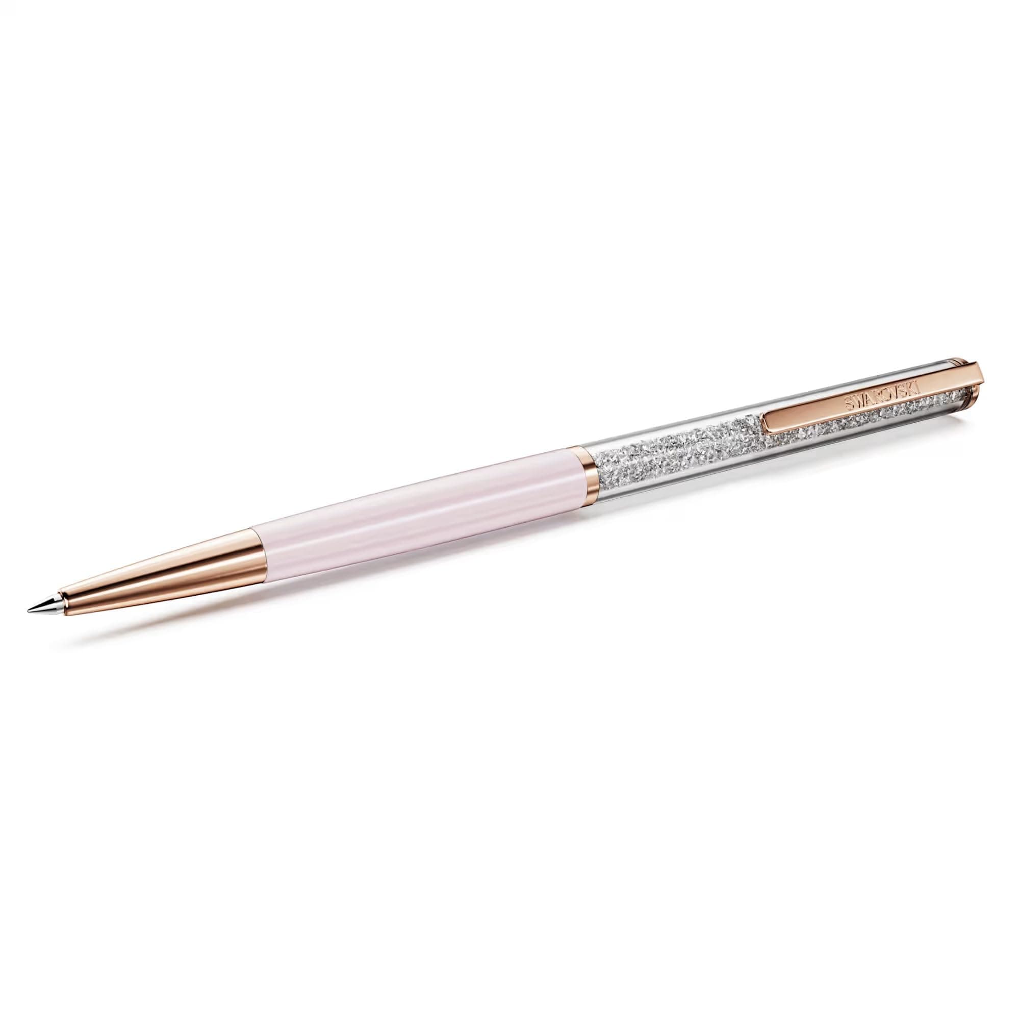 Swarovski Crystalline Silk Ballpoint Pen, Pink, Pink Lacquered, Rose Gold-Tone Finish, Elegant Writing Tool, Business P