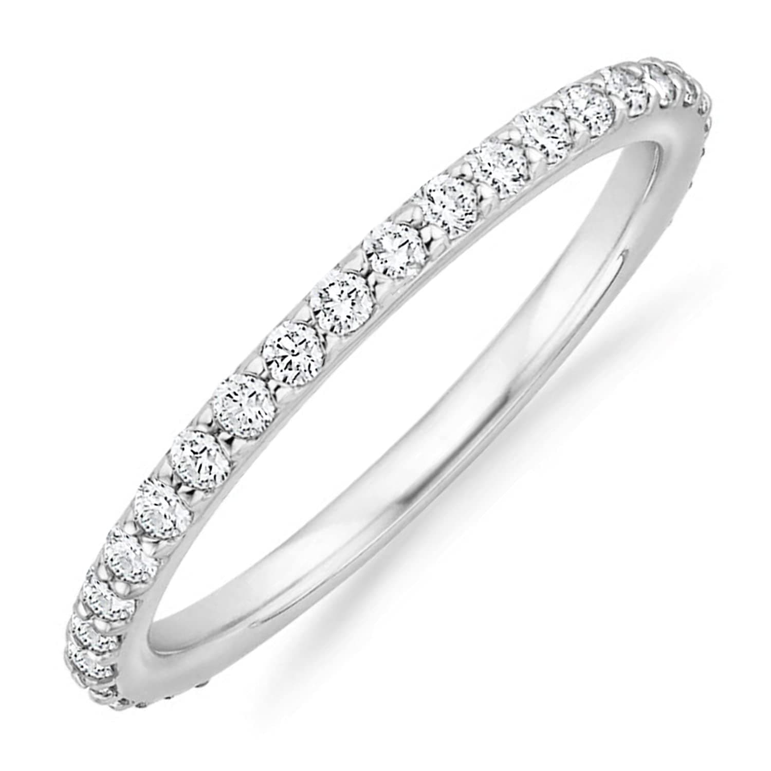 PAVOI 14K Gold Plated Cubic Zirconia Diamond Stackable Eternity Bands for Women Wedding Jewelry
| PAVOI 14K Gold Plated
