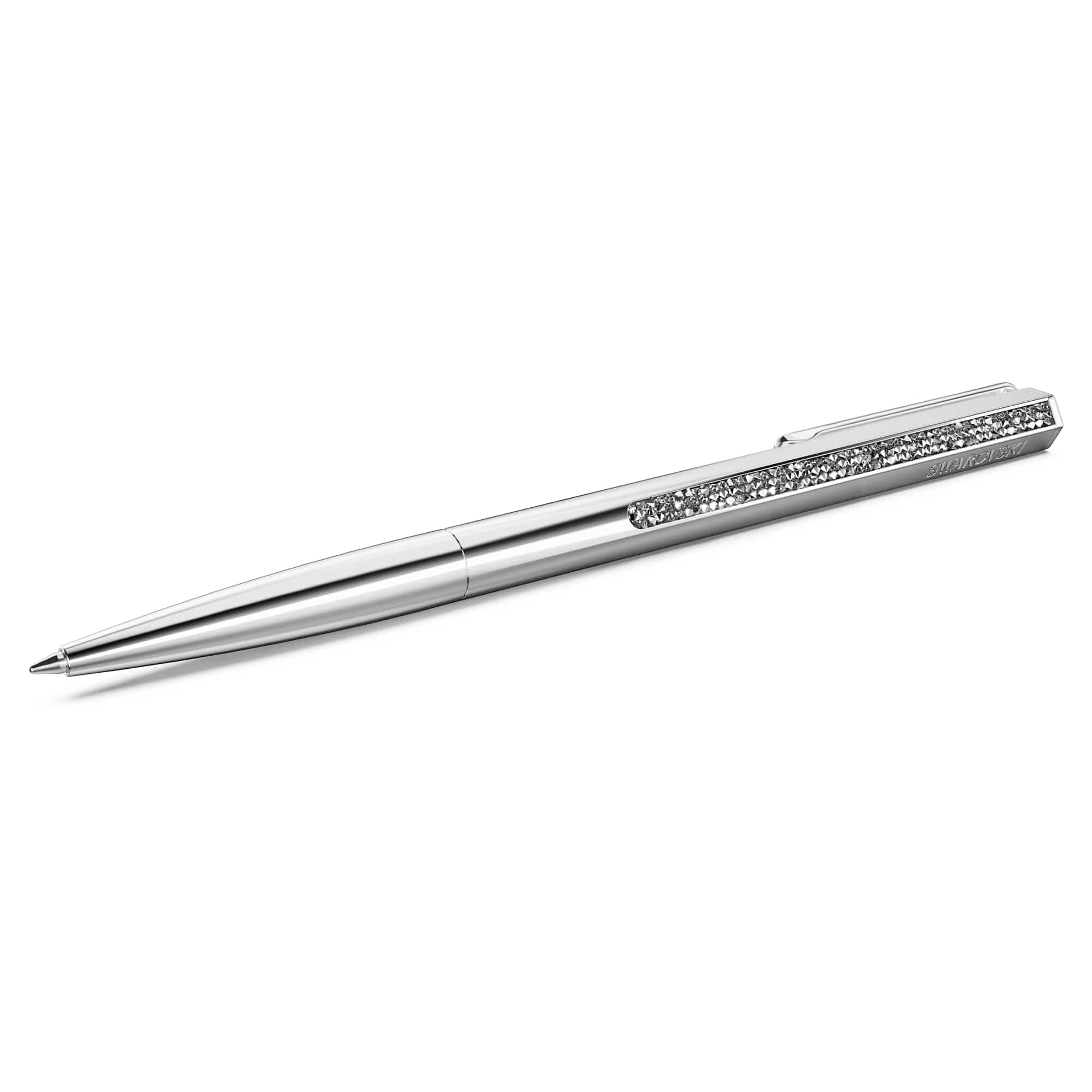 Swarovski Crystal Shimmer Ballpoint Pen, Luxury Silver Tone, Chrome Plated - Elegant Writing Tool
| Swarovski Crystal S