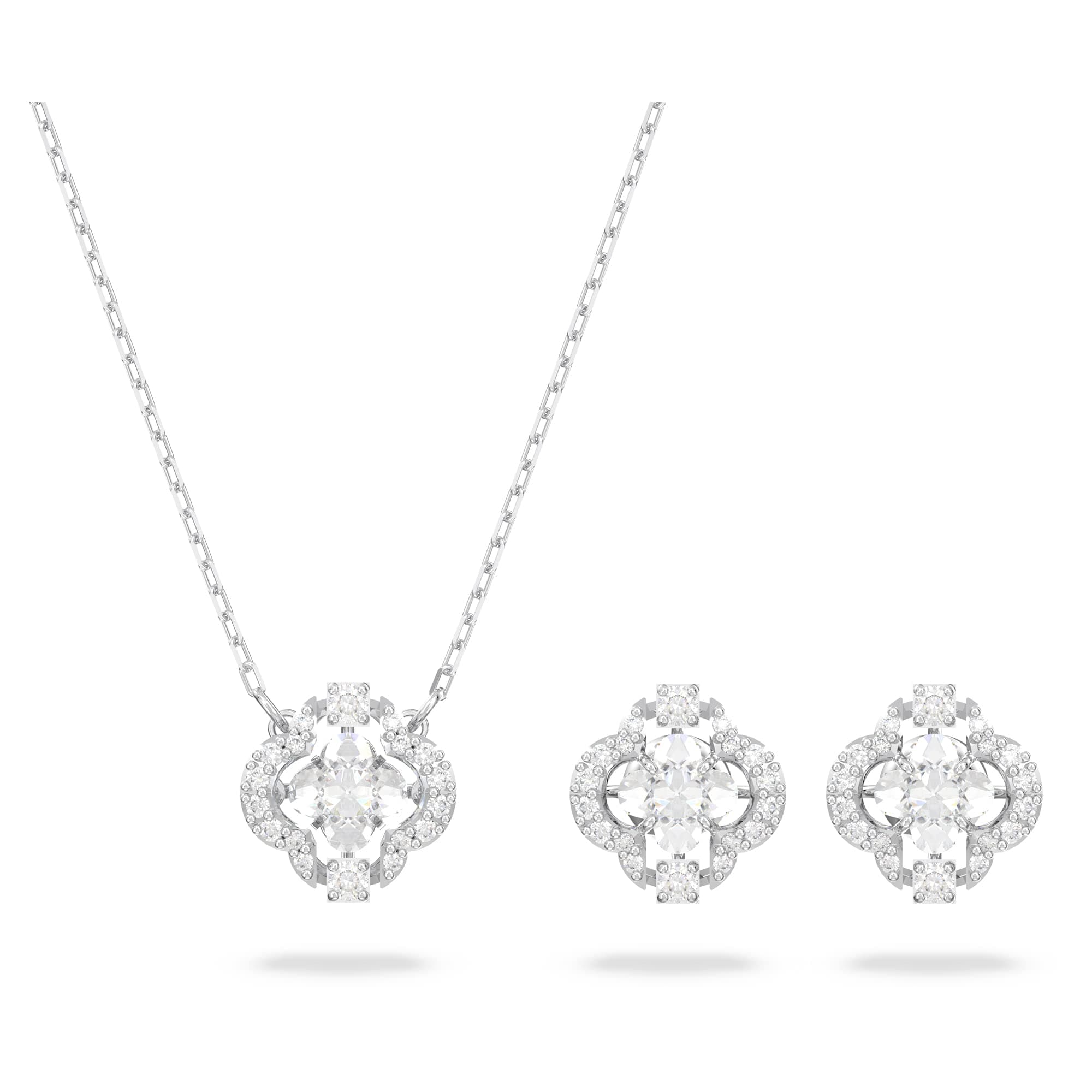 Swarovski Sparking Dance Crystal Necklace and Earring Set for Women Occasions Special Sparkle Jewelry Collection