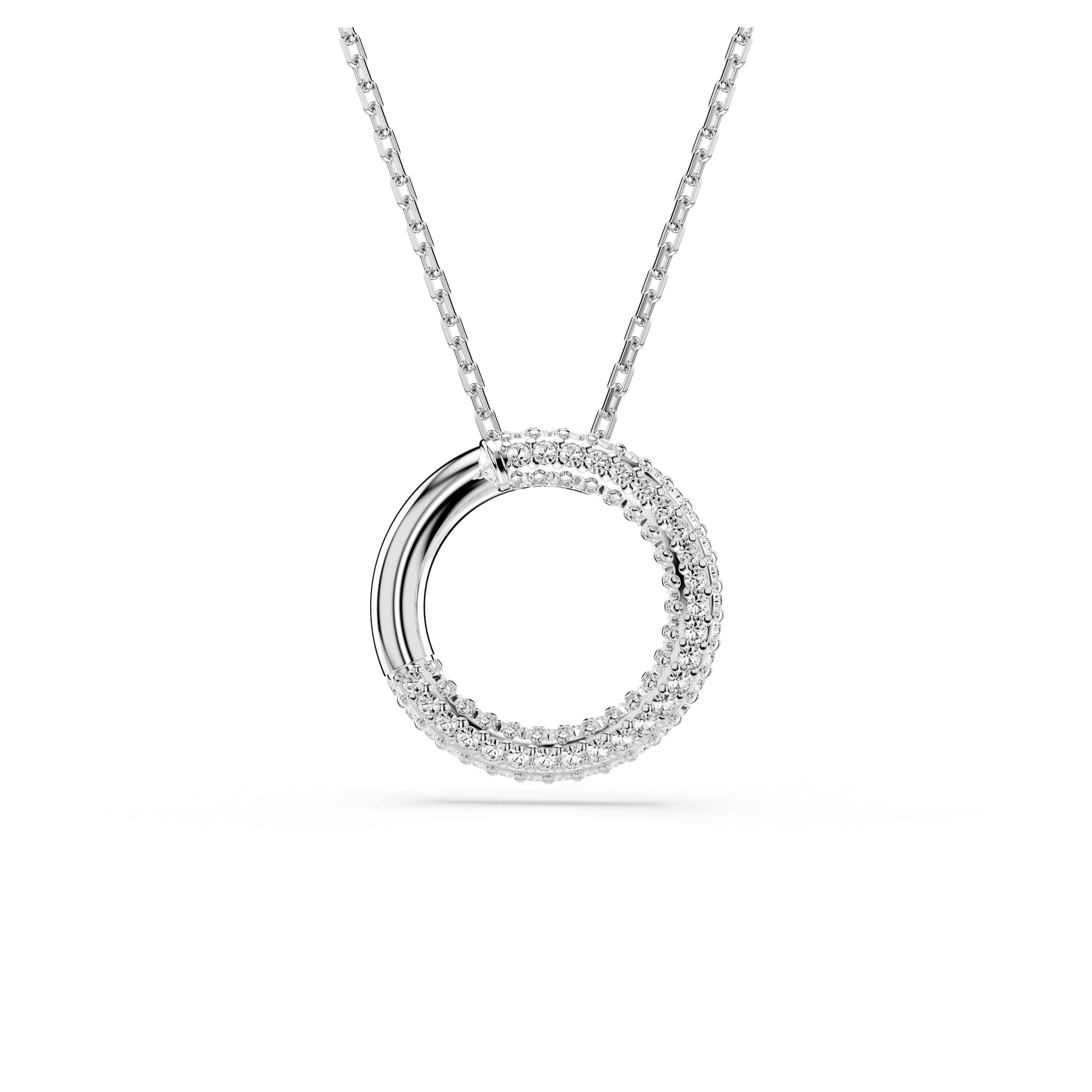 Swarovski Dextera Clear Pendant with Pavé Finish for Women
| Swarovski Dextera Rhodium Finished Clear Pendant for Eveni