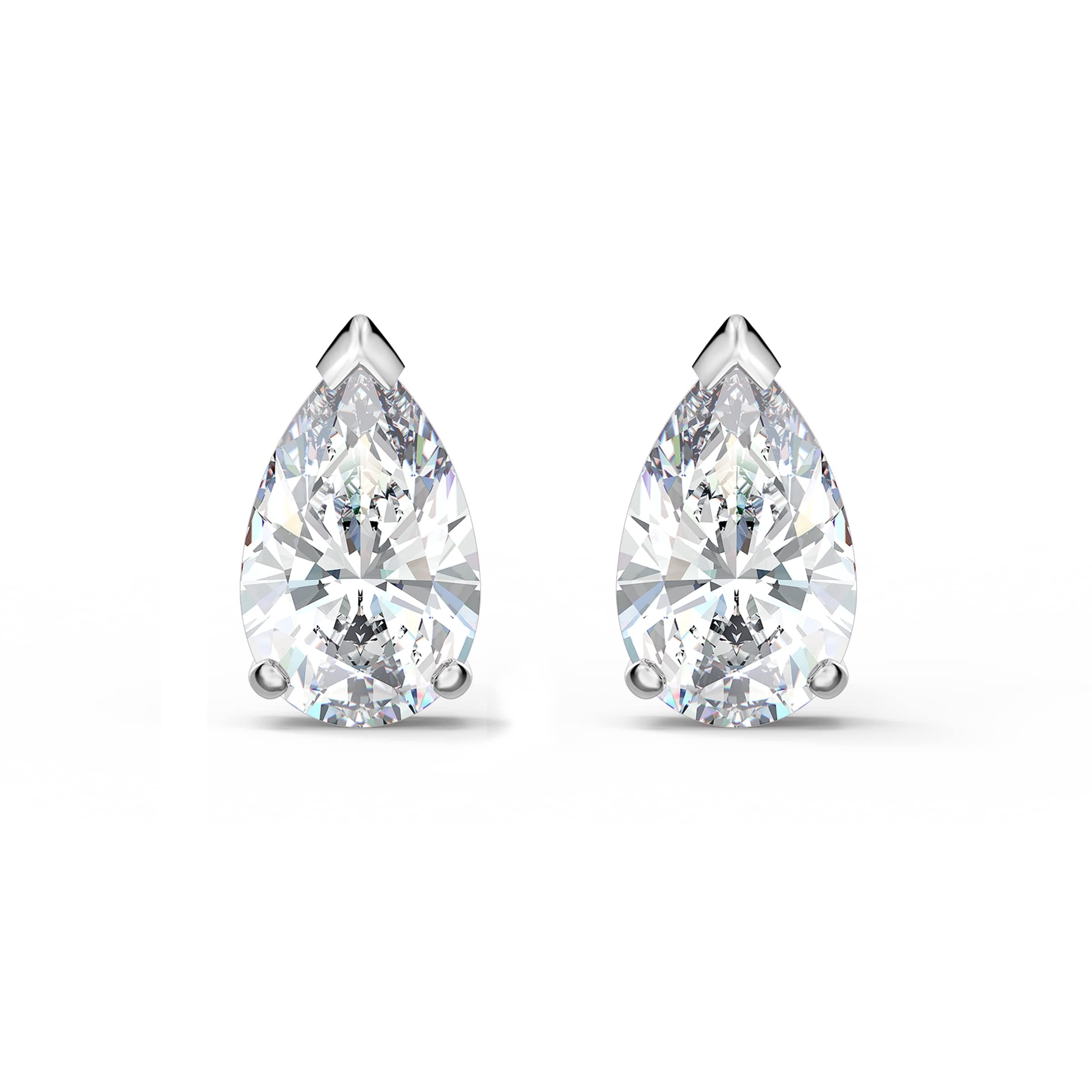Swarovski Attract Pear Jewelry Clear Crystals Rhodium Finish Women Fashion Accessories