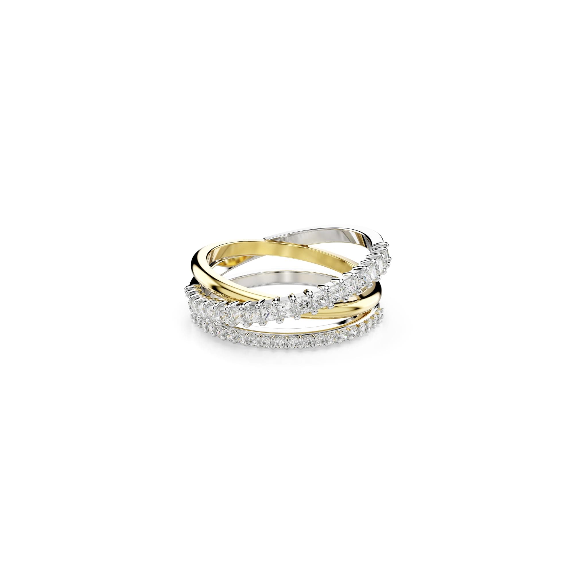 Swarovski Hyperbola Ring - Mixed Cuts Clear Rhodium Finish for Women Wedding Parties
| Swarovski Hyperbola Ring - Mixed