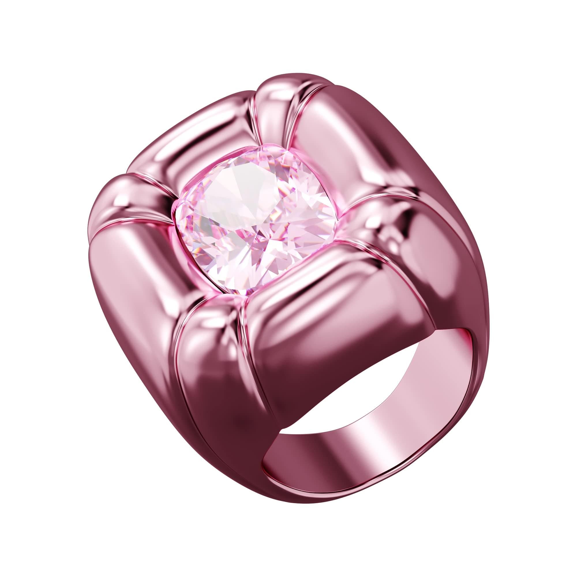 Swarovski Dulcis Cocktail Ring Jewelry Collection Pink Crystals for Women Parties Wedding