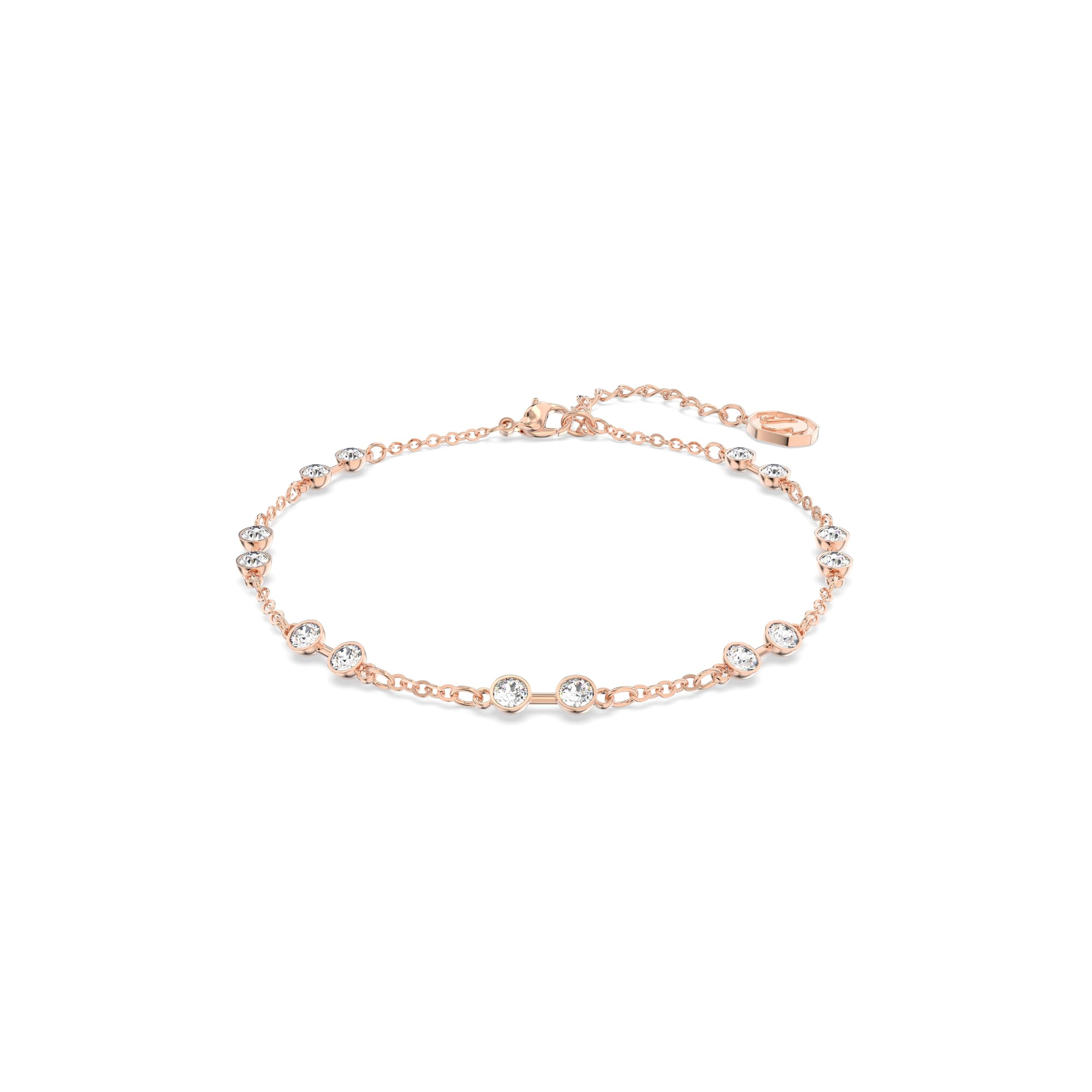 Swarovski Remix Collection Round Cut Clear Strand Rose Gold-Tone Finish for Fashion Accessories Jewelry