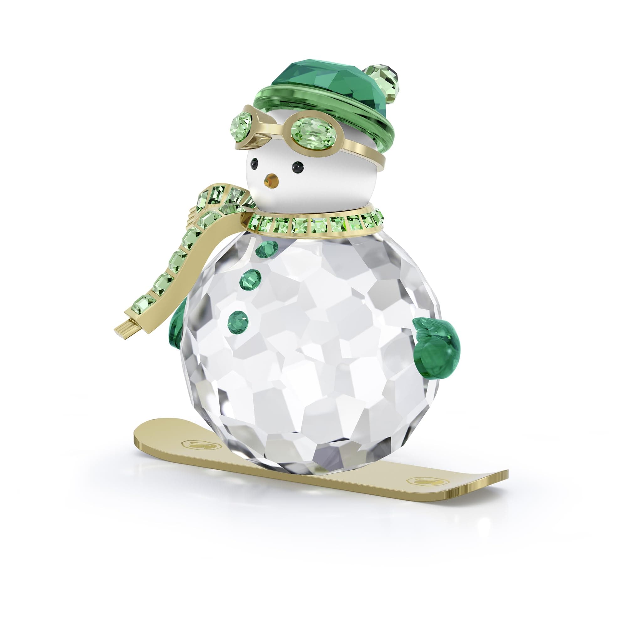 Swarovski Holiday Cheers Dulcis Snowman Green Ornament for Decor