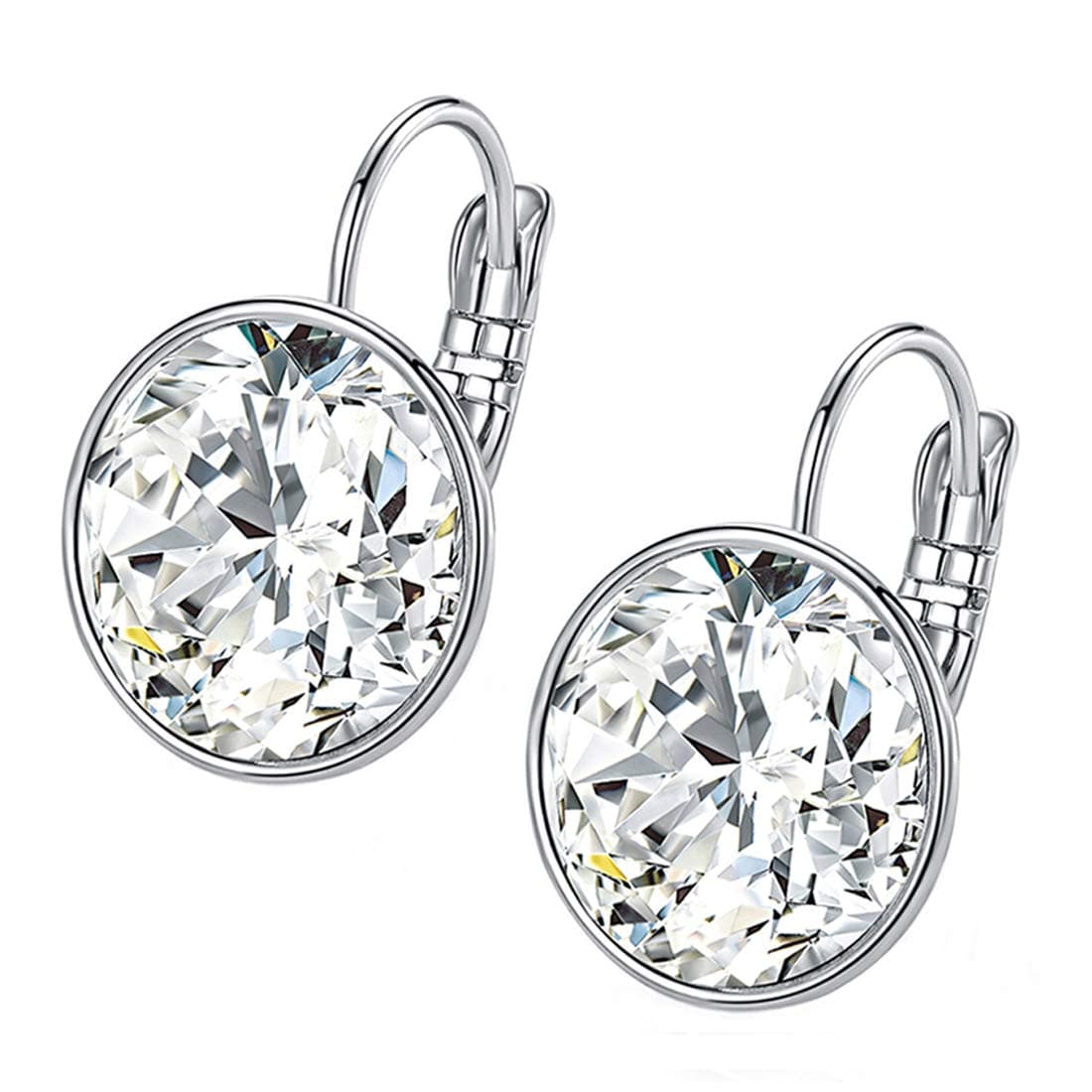 MDFUN Bella Drop Earrings Crystals 18K White Gold Plated Hypoallergenic Dangle Earrings for Women
MDFUN Bella Drop Ear