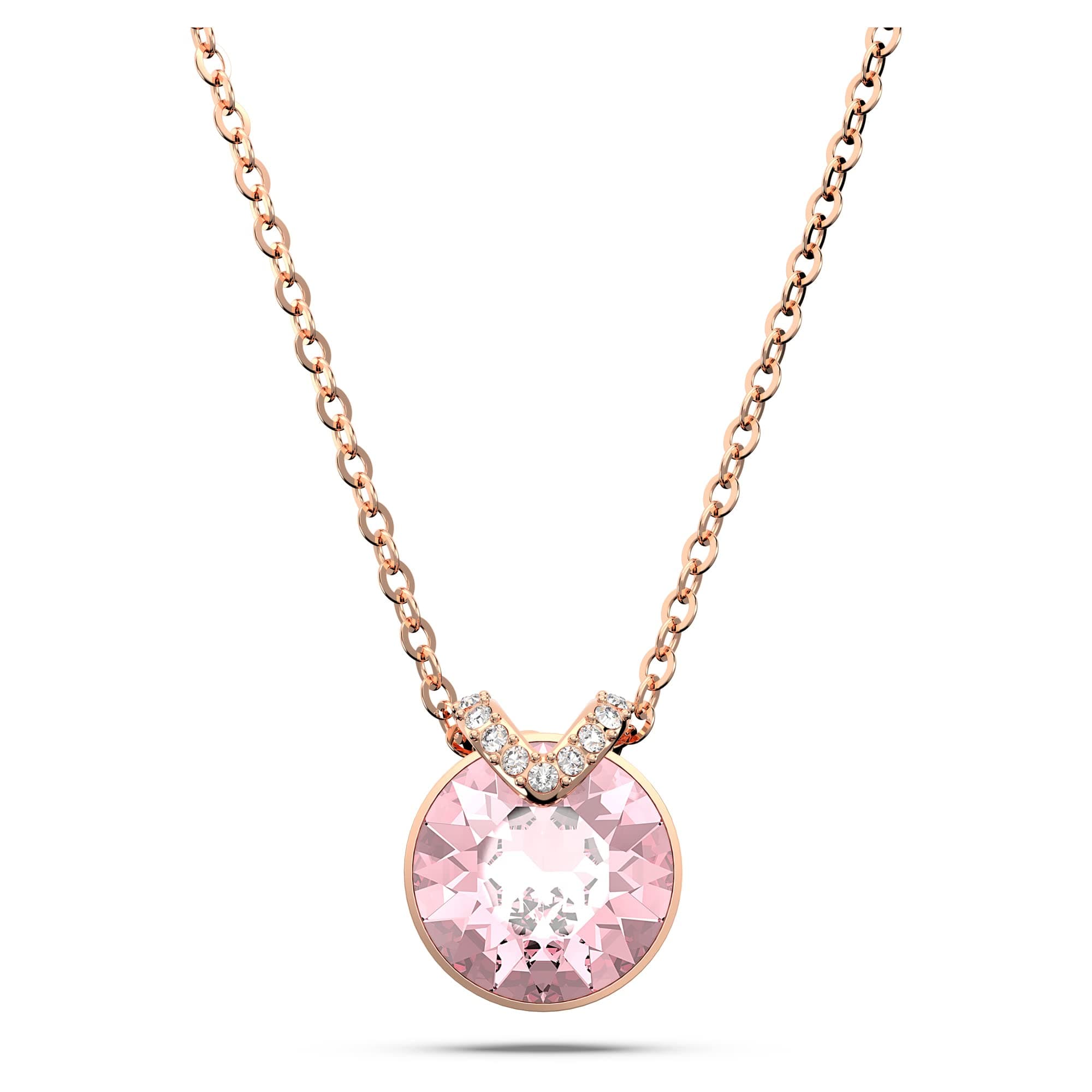 Swarovski Birthstone Pendant Necklace Collection for Women with Square-Cut Stone and Crystals, Rhodium Finish - Elegant