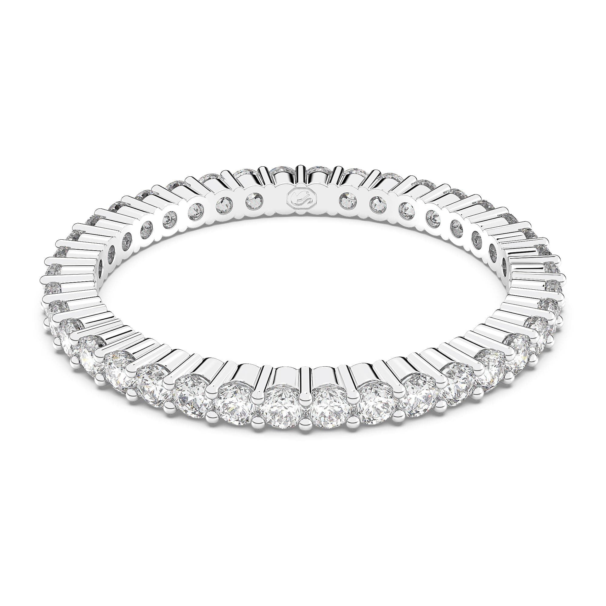 Swarovski Matrix Vittore Ring, Round Cut Clear Silver-Tone Finish for Women, Casual Wear, Sparkling Sparkle Clear Swarov