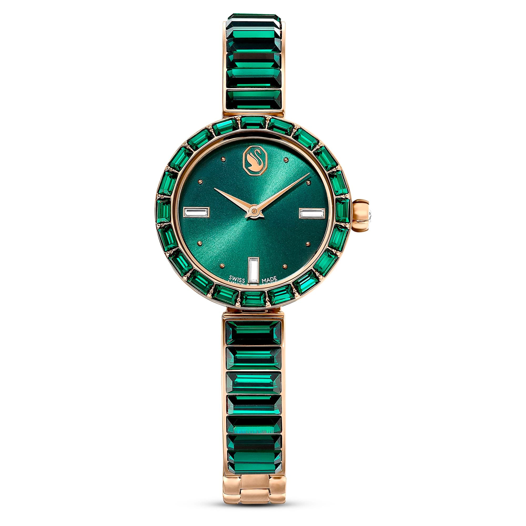 Swarovski Matrix Bangle Watch - Premium Swiss Made Crystal Bracelet for Women
| Swarovski Matrix Bangle Watch - Green G