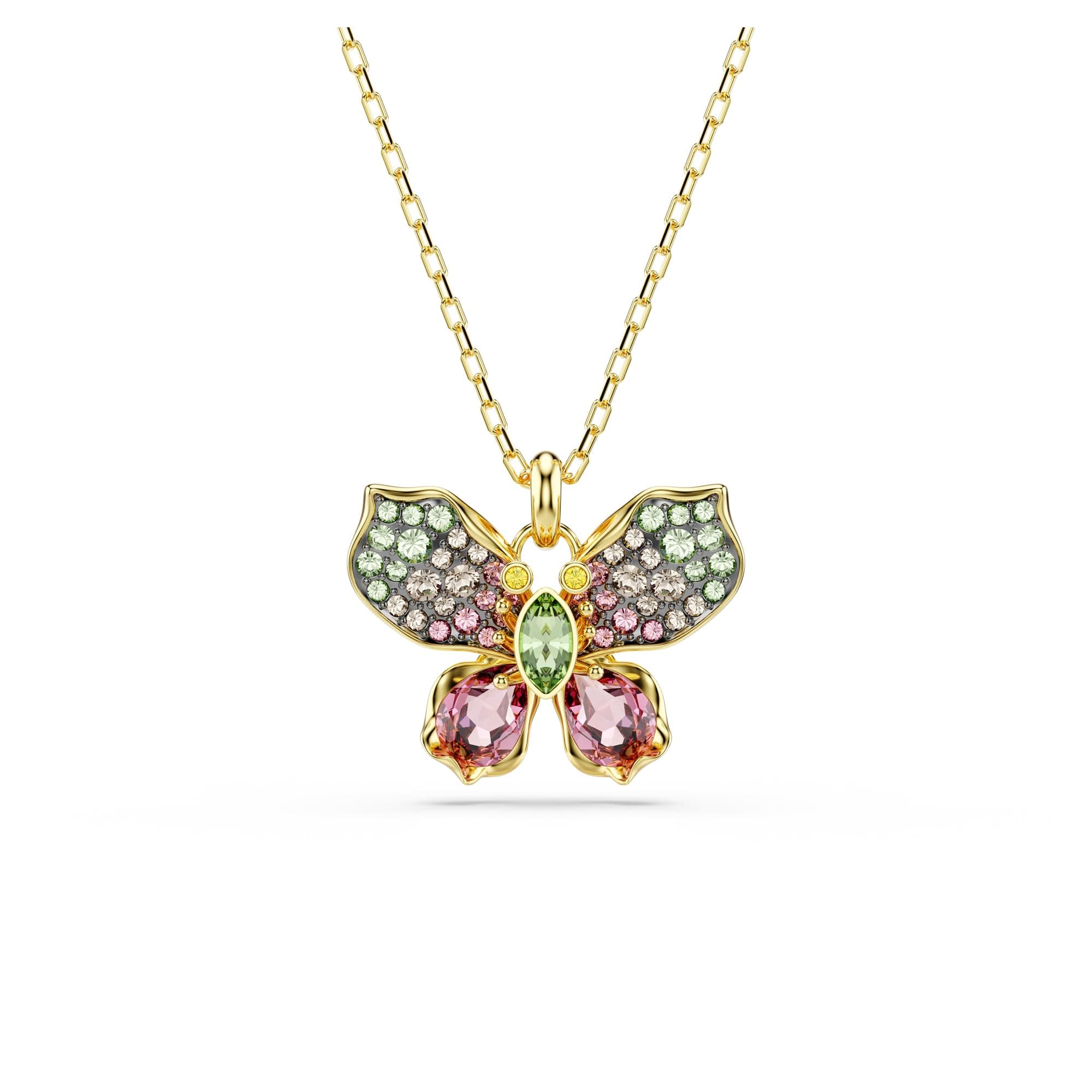 Swarovski Idyllia Multicolored Butterfly Pendant with Pavé Mixed Cuts Mixed Metal Finish for Fashion Conscious Women