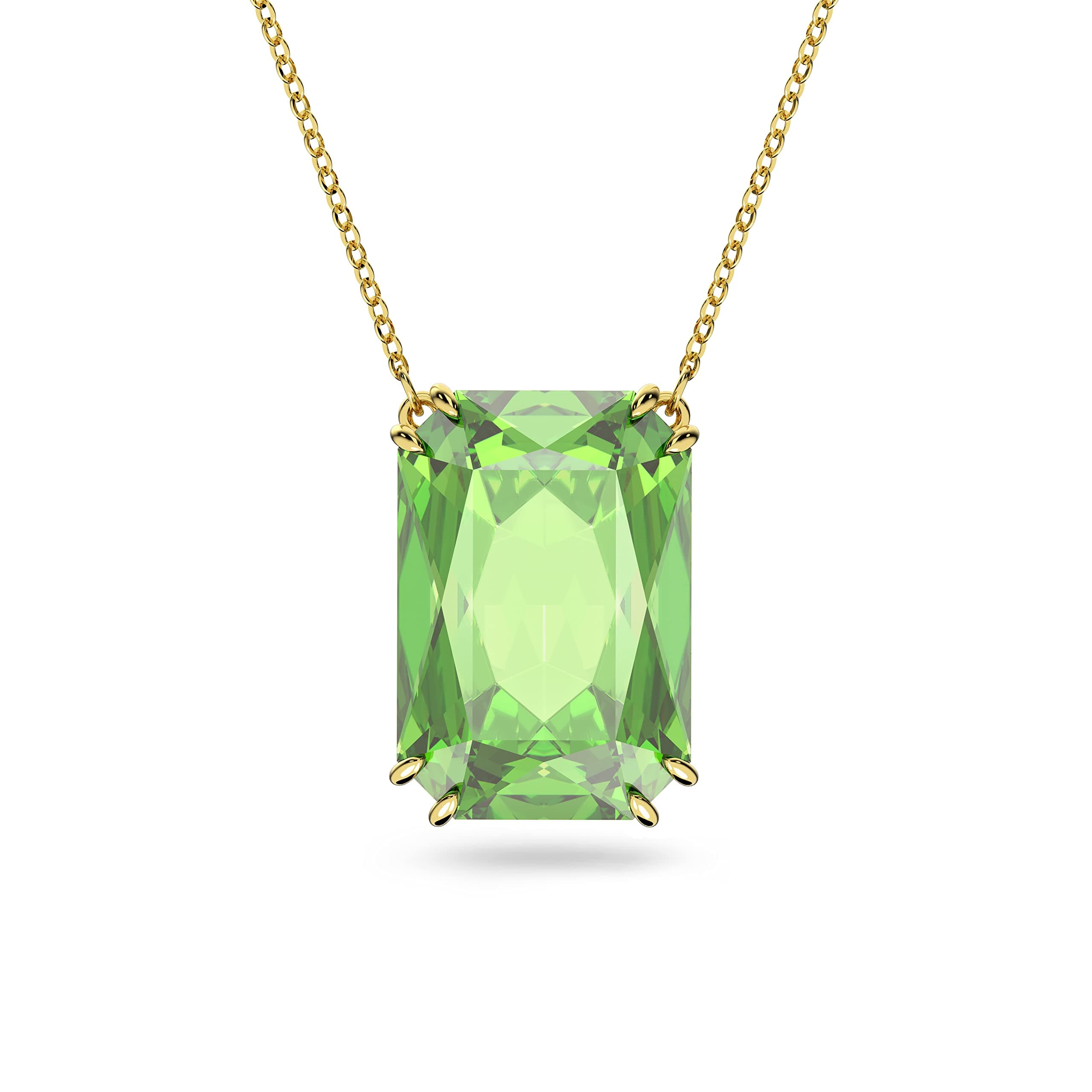 Swarovski Millenia Green Crystal Earring and Necklace Gold Tone Jewelry for Women Occasions Special