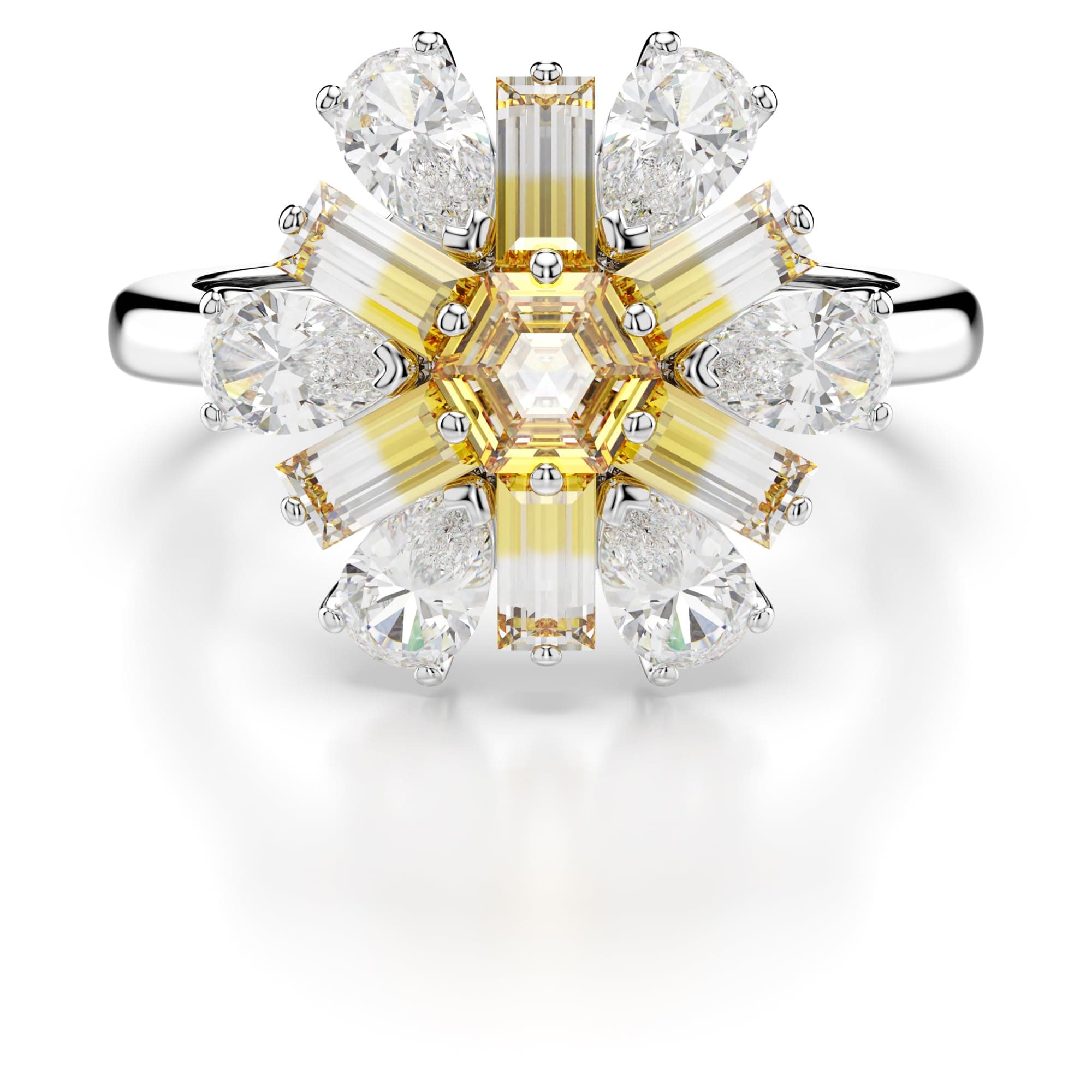 Swarovski Idyllia Cocktail Ring Collection for Women Party Events Sparkling Crystal Design Silver Tone