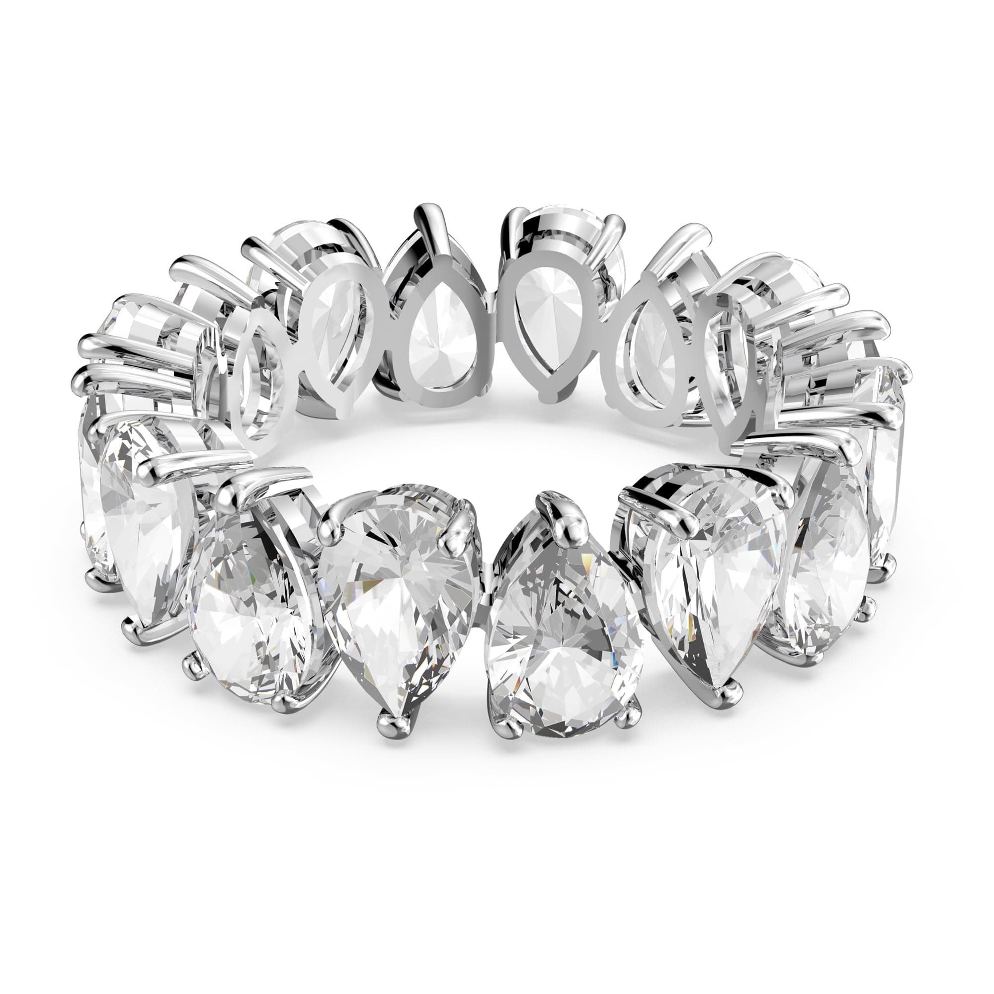Swarovski Matrix Vittore Ring for Elegant Women, Drop Cut, Clear Rhodium Finished, Size US 9 EU 60
| Swarovski Matrix V