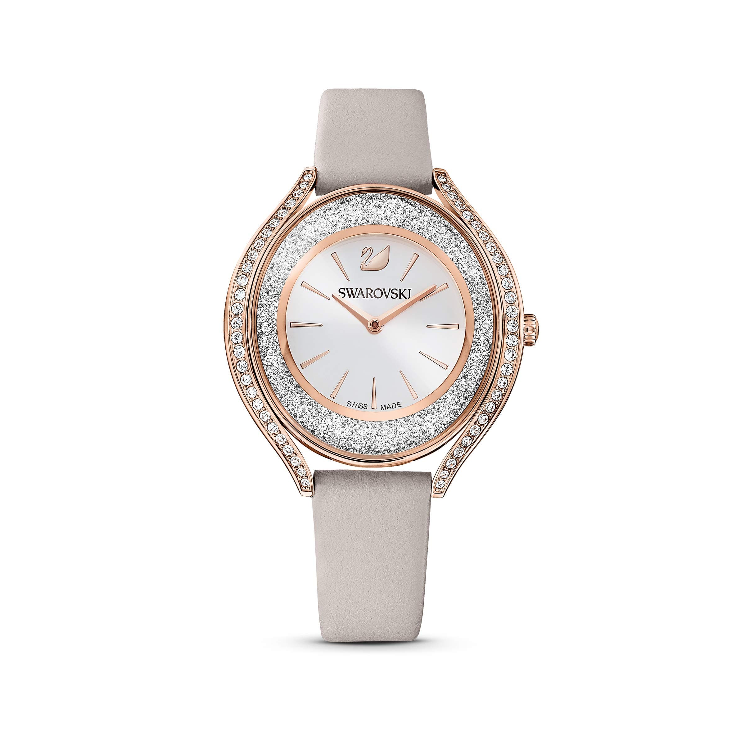Swarovski Crystalline Aura Watch for Women with Taupe Leather Strap and Rose-Gold Tone Finish
| Swarovski Crystalline A