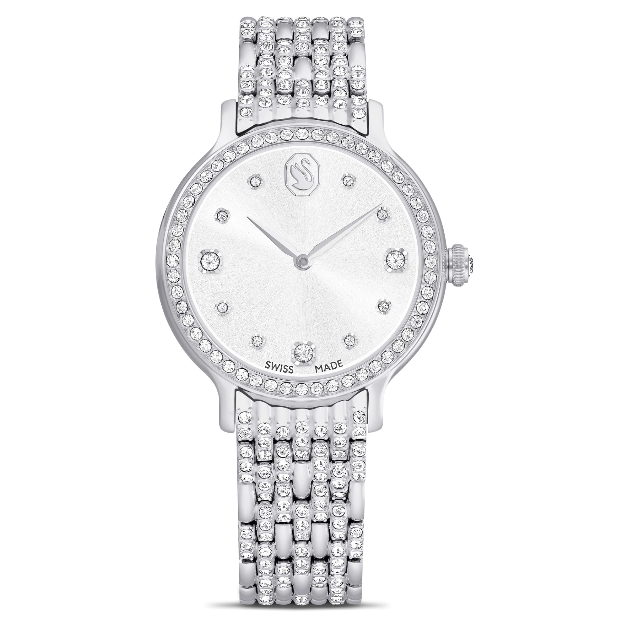 Swarovski Imber Swiss Made Watch for Women Stainless Steel Metal Bracelet Silver Tone