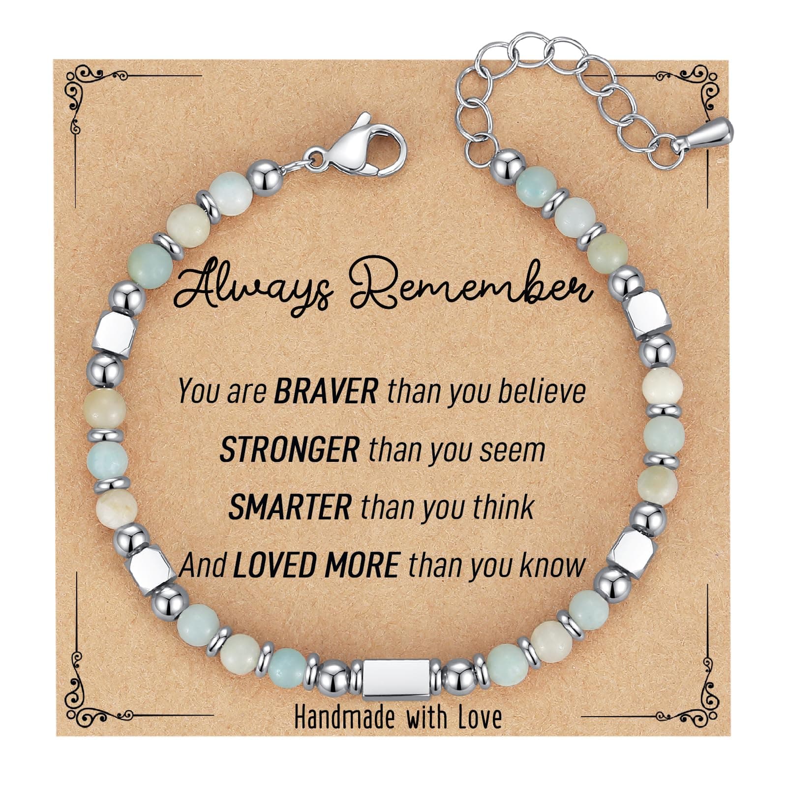 AryaHozel Trendy Tiny Gemstone Beaded Bracelets for Teen Girls Graduation Gifts
| AryaHozel Inspirational Tiny Gemstone
