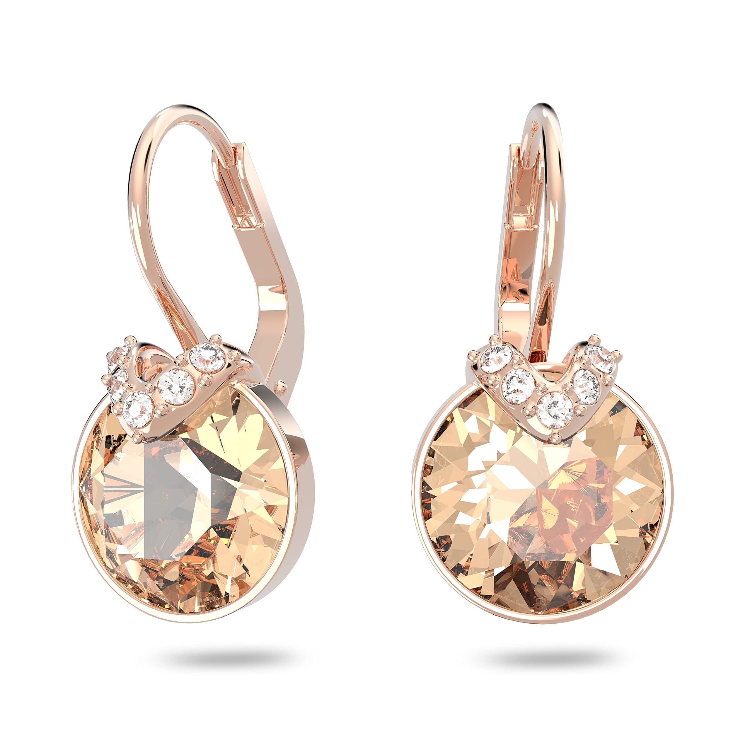 Swarovski Bella V Crystal Earrings for Women, Grey, Yellow, Clear, Rose Color Crystals, Part of the Swarovski Bella V Co