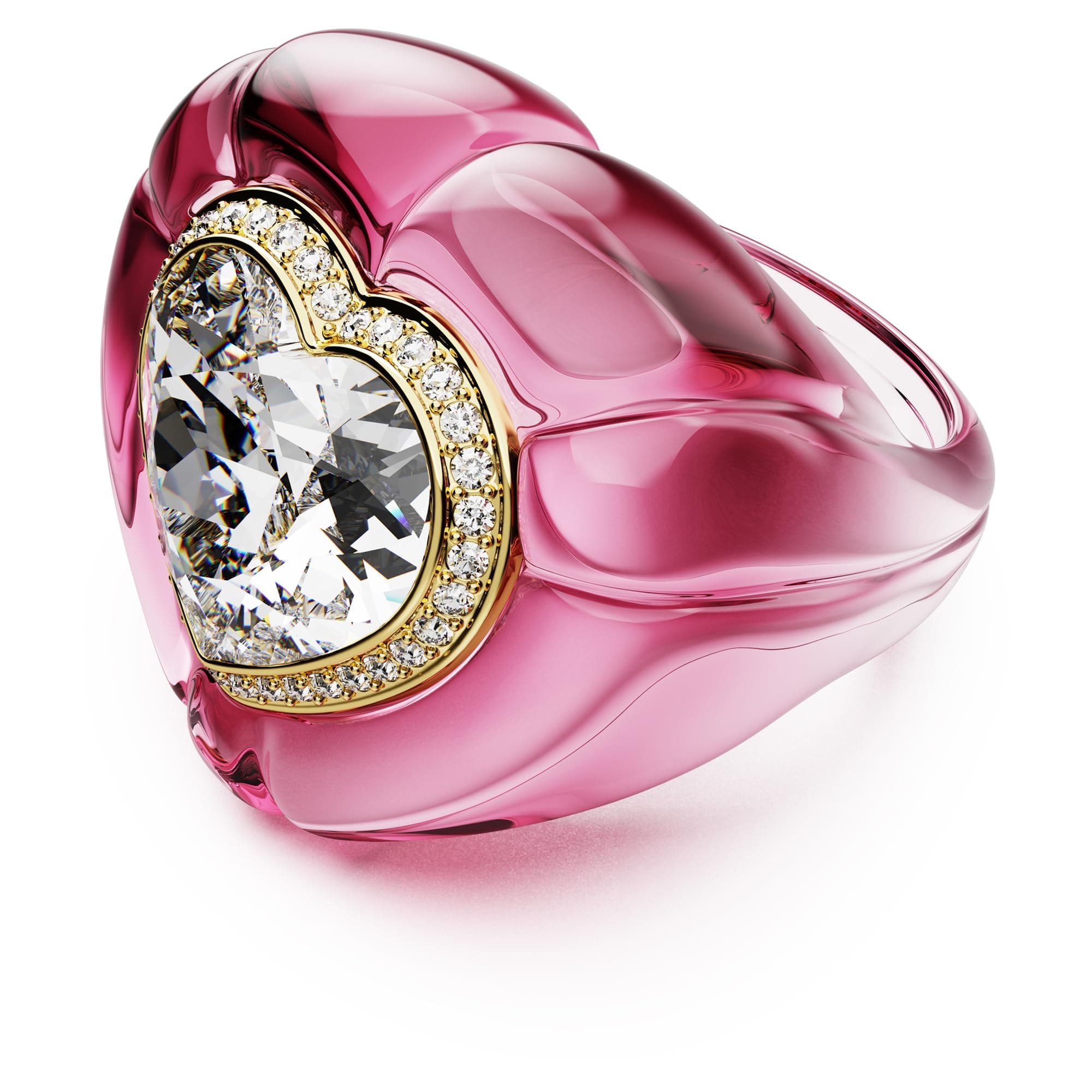 Swarovski Dulcis Heart Cut Pink Pavé Cocktail Ring for Women
| Swarovski Dulcis Heart Pink Cocktail Ring, Size 6 3/4 fo