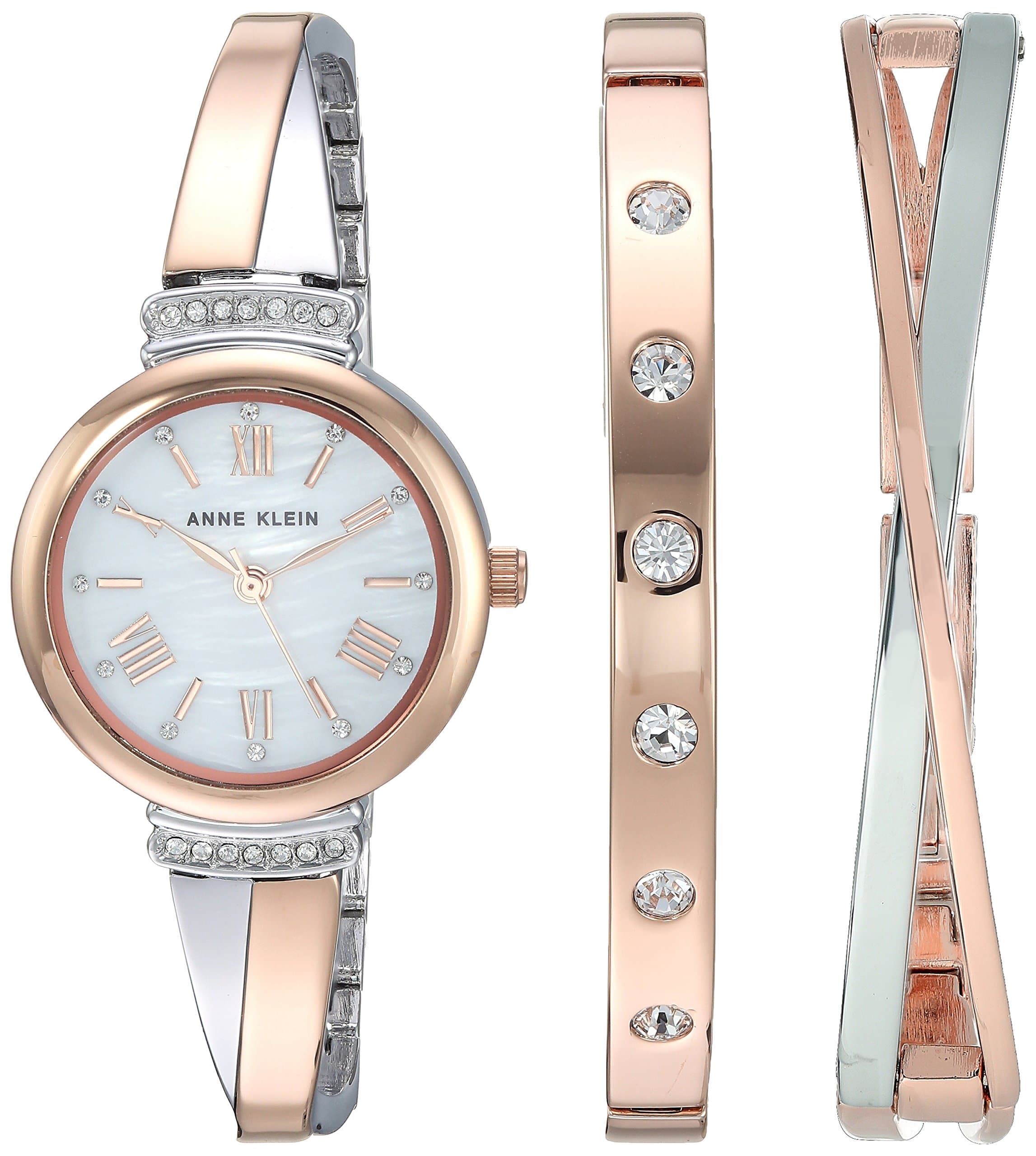 Anne Klein Women's Premium Crystal Accented Bangle Watch Set for Fashionable Women
| Anne Klein Women's Premium Crystal